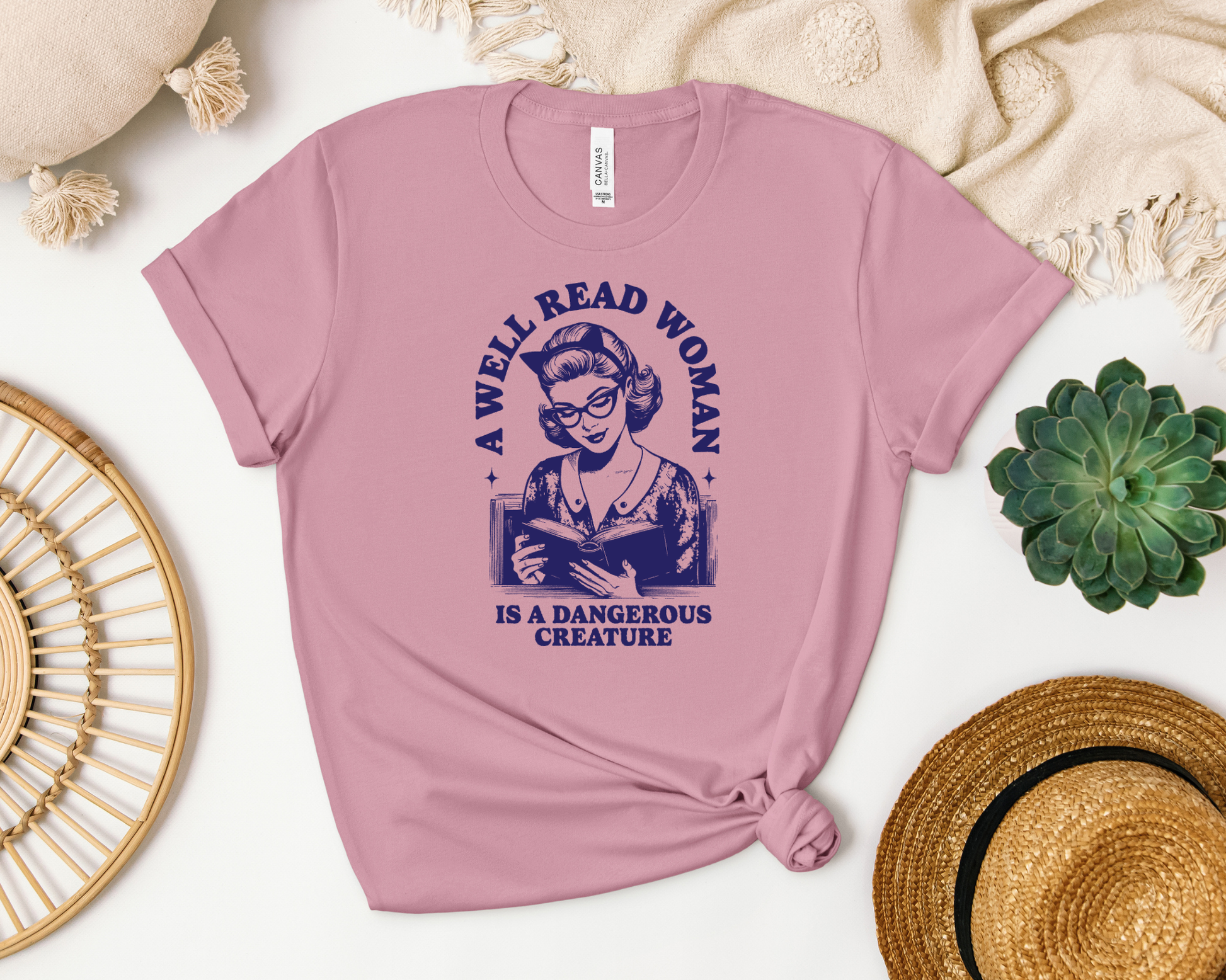 A Well Read Woman Is A Dangerous Creature T-shirt - Thespicyromancebookclub LLC