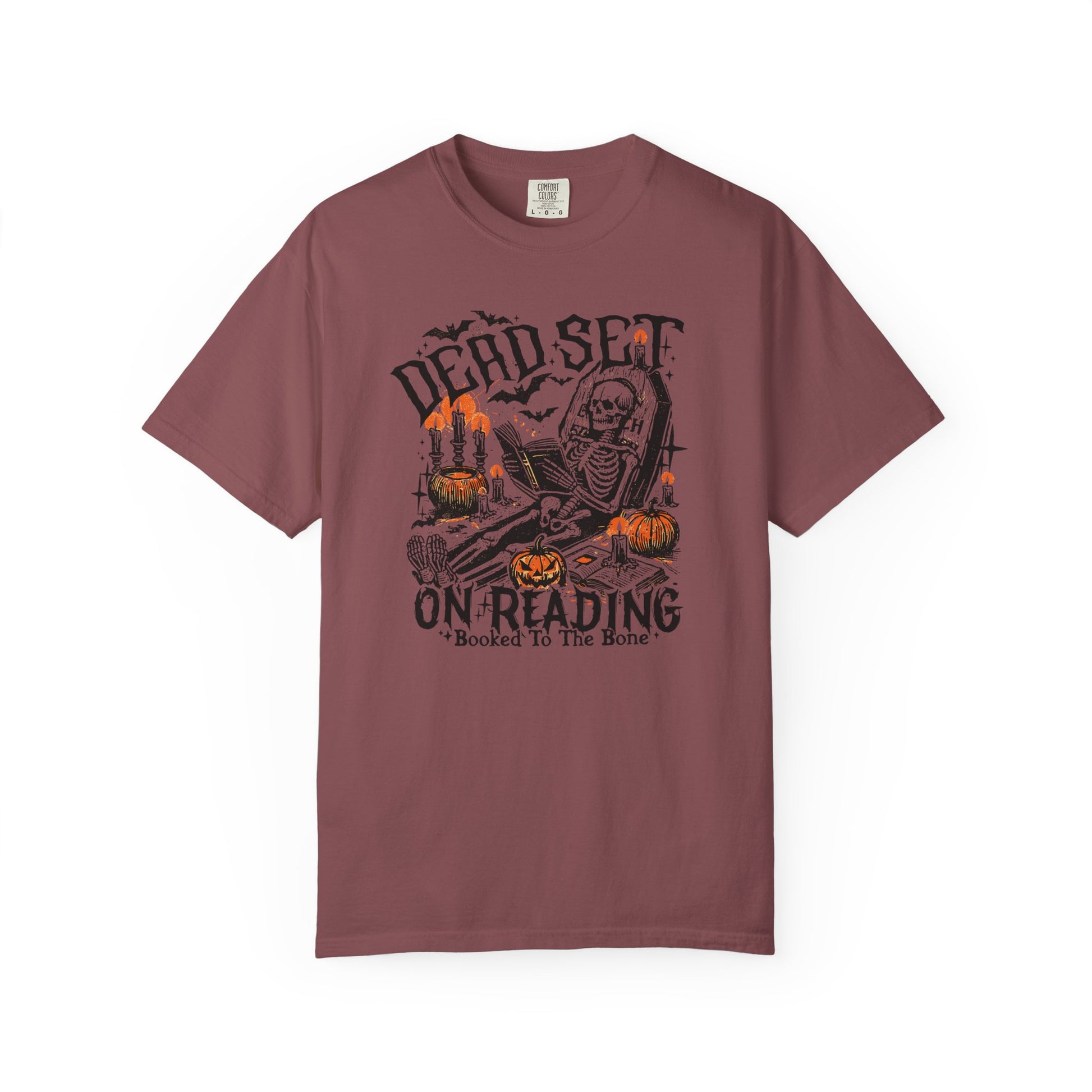 Dead Set On Reading Comfort Colors T-Shirt - Thespicyromancebookclub LLC