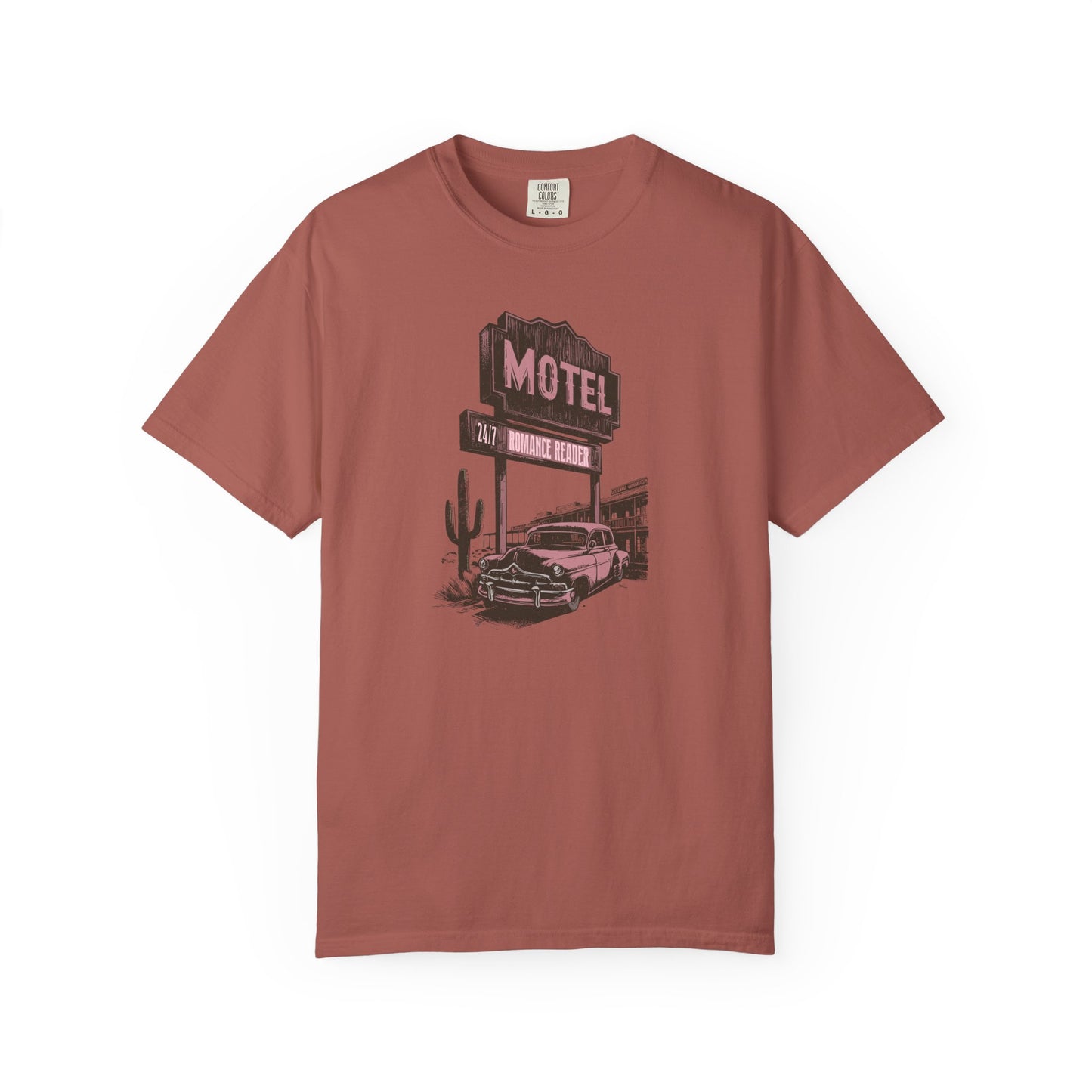 Romance Reader Motel Comfort Colors T-shirt - Thespicyromancebookclub LLC