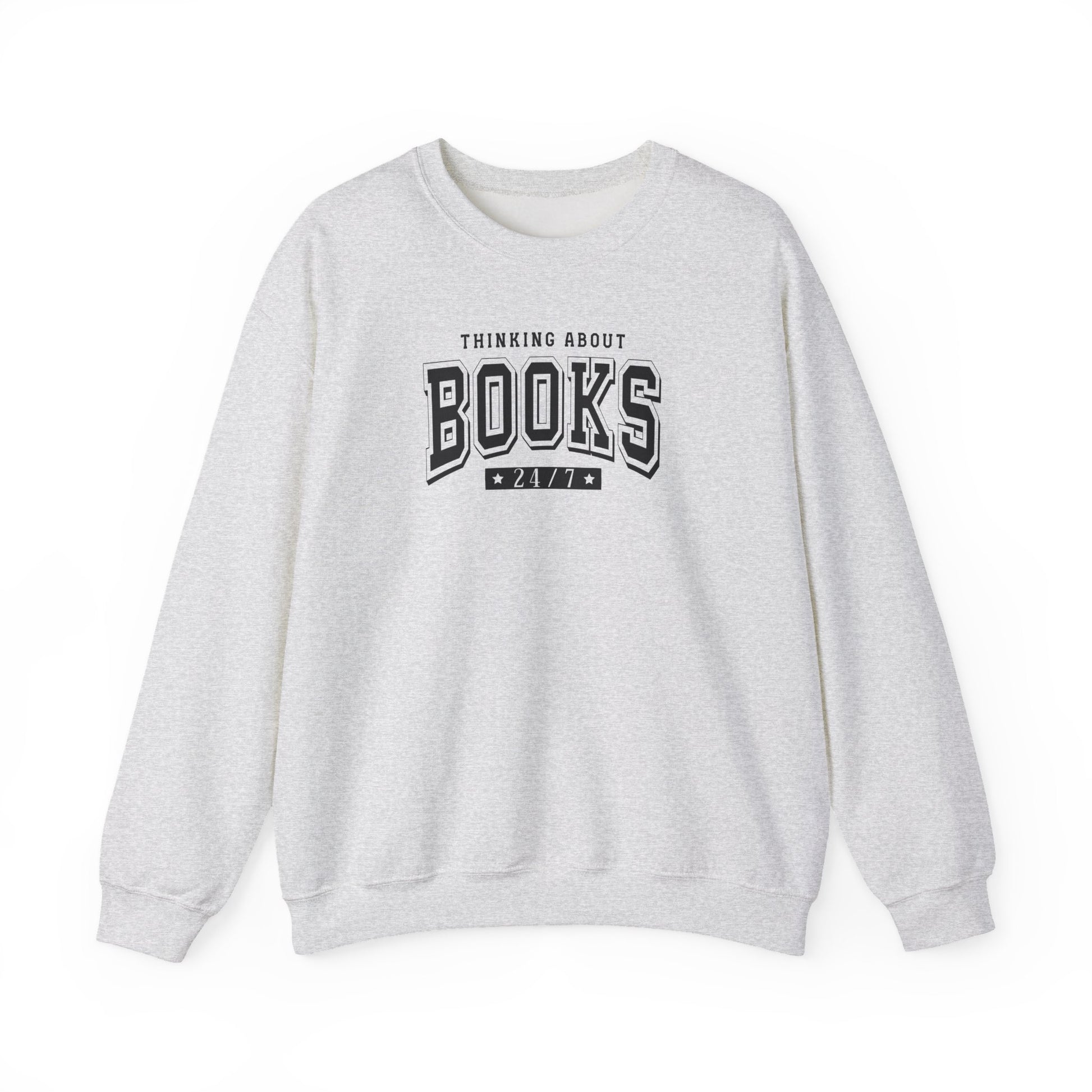 Thinking About Books 24/7 Books Sweatshirt - Thespicyromancebookclub LLC