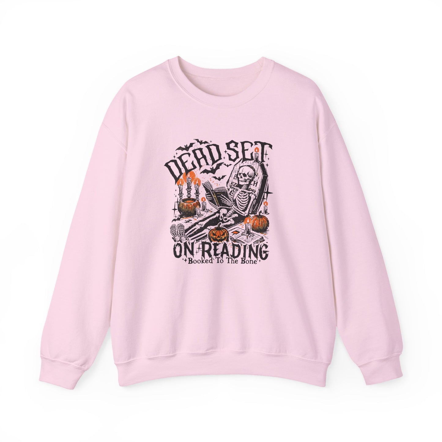 Dead Set On Reading Crewneck Sweatshirt - Thespicyromancebookclub LLC