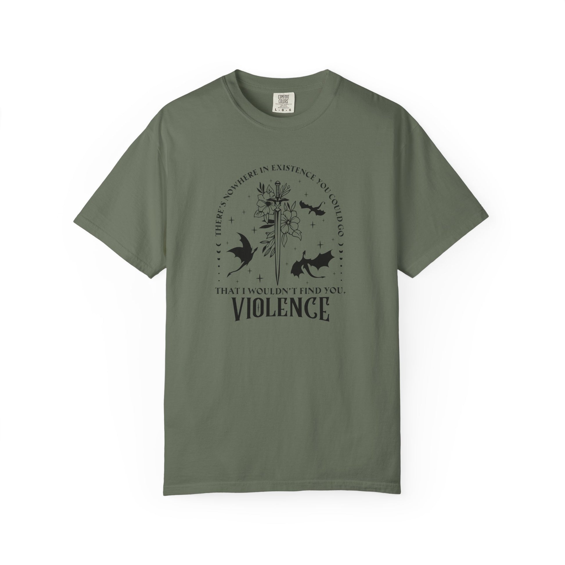 Violence Fantasy Comfort Colors T-shirt - Thespicyromancebookclub LLC