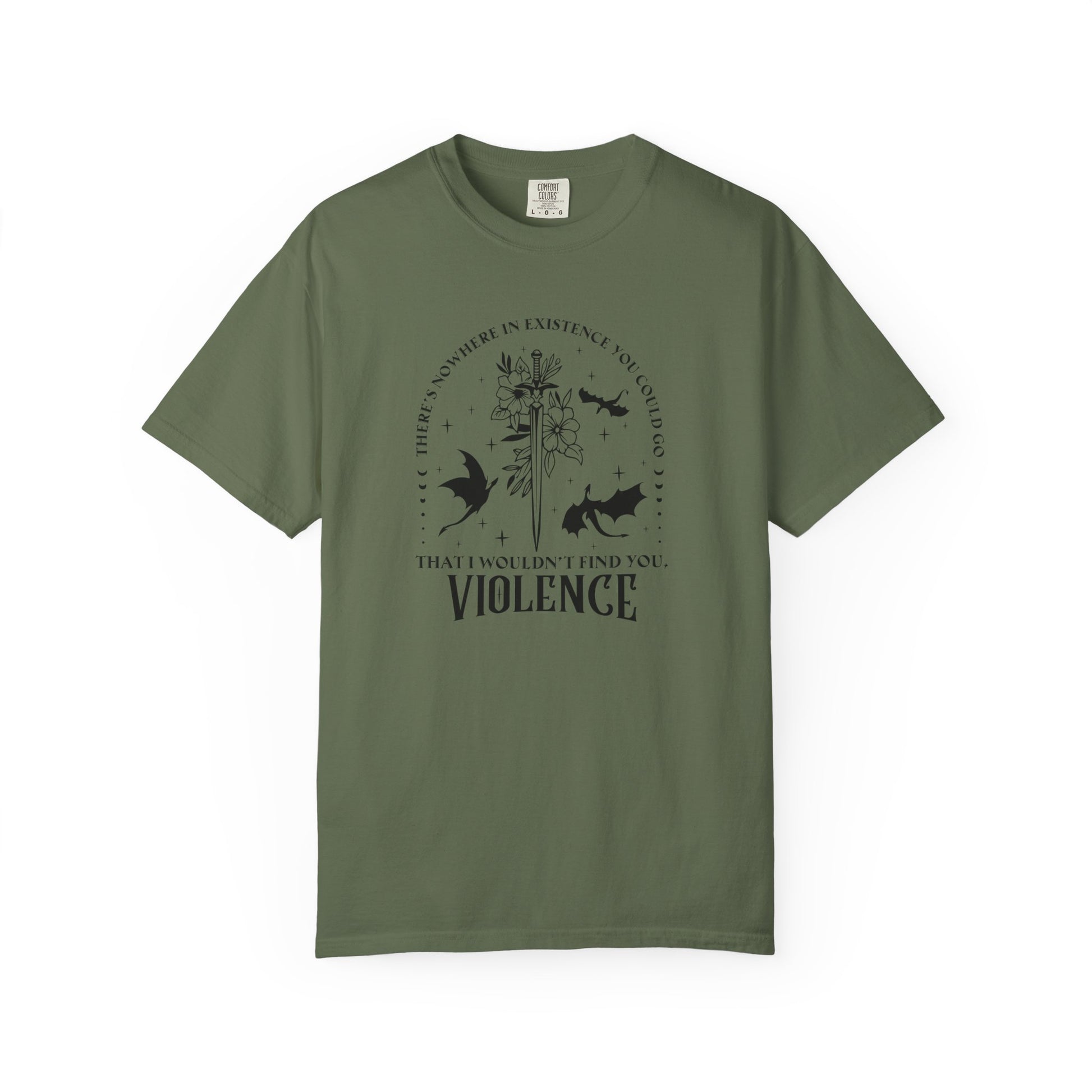 Violence Fantasy Comfort Colors T-shirt - Thespicyromancebookclub LLC