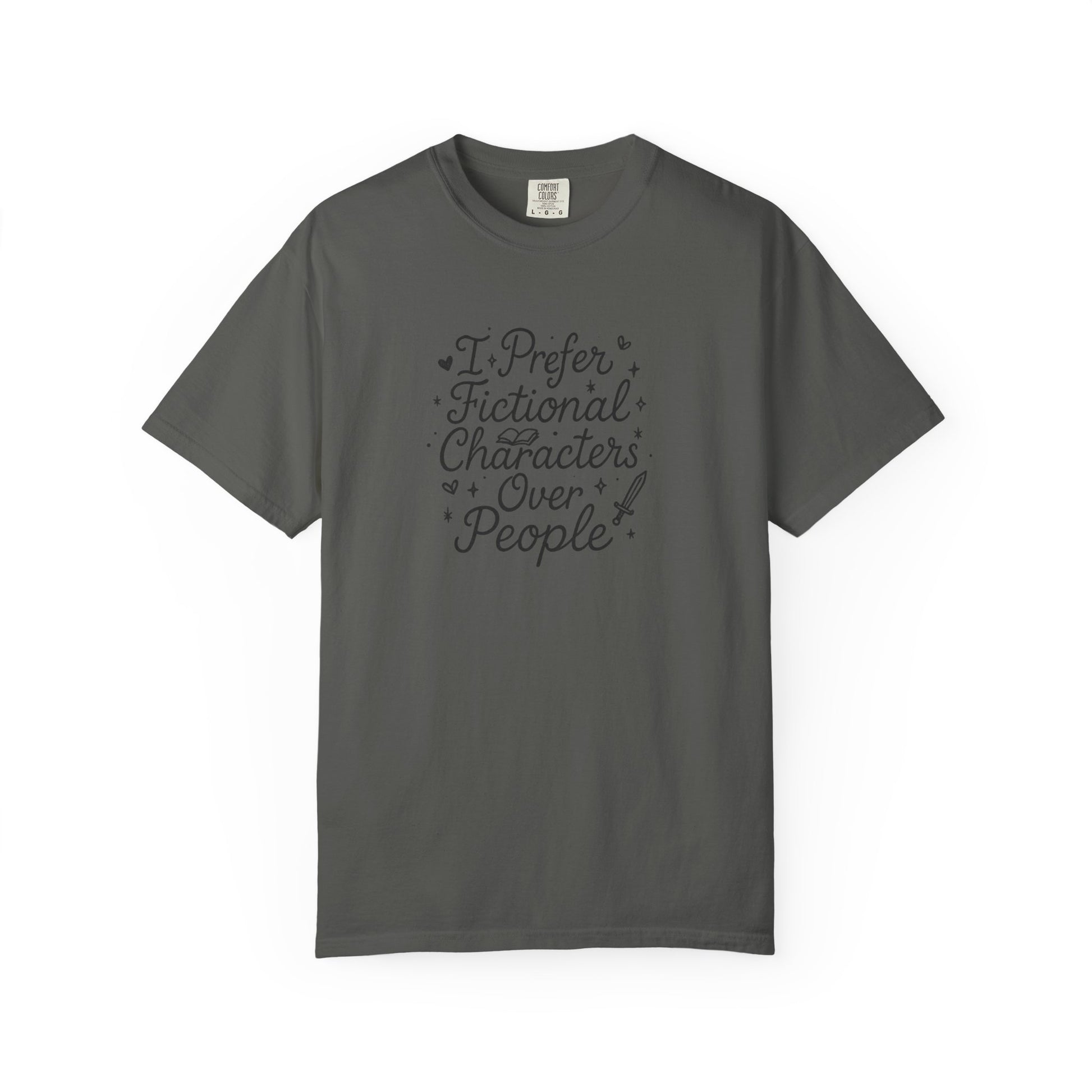 I Prefer Fictional Characters Over People Comfort Colors T-Shirt - Thespicyromancebookclub LLC