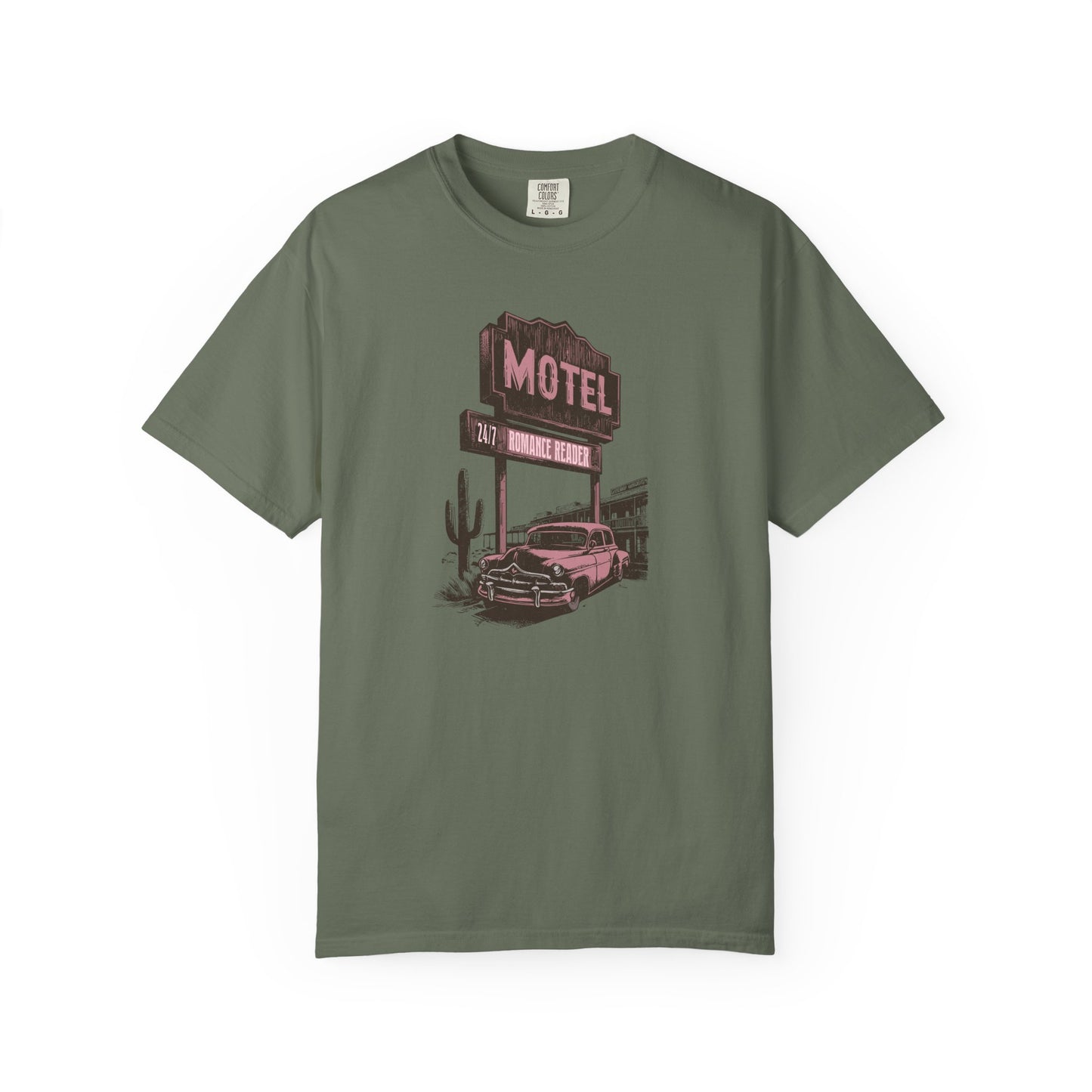 Romance Reader Motel Comfort Colors T-shirt - Thespicyromancebookclub LLC