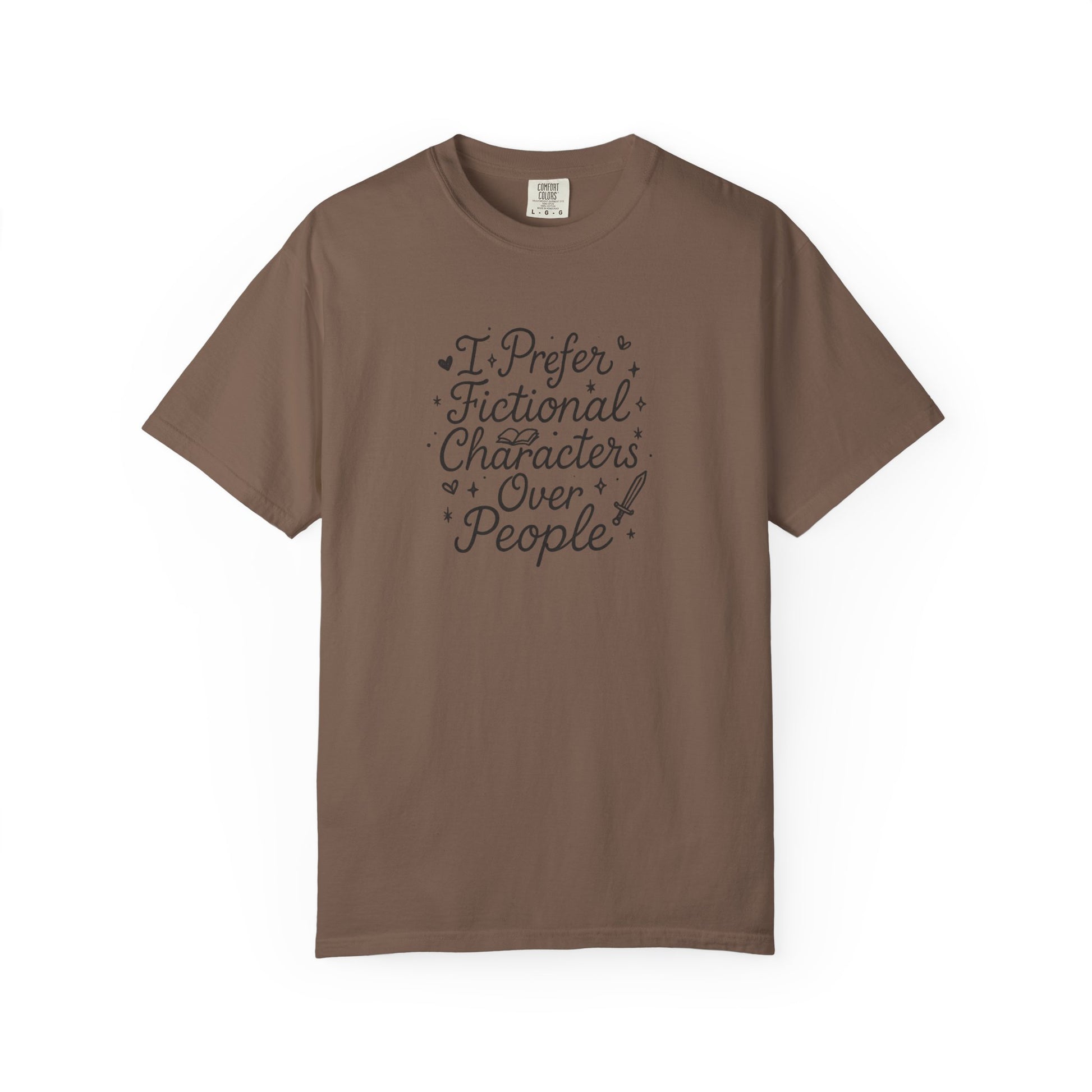 I Prefer Fictional Characters Over People Comfort Colors T-Shirt - Thespicyromancebookclub LLC