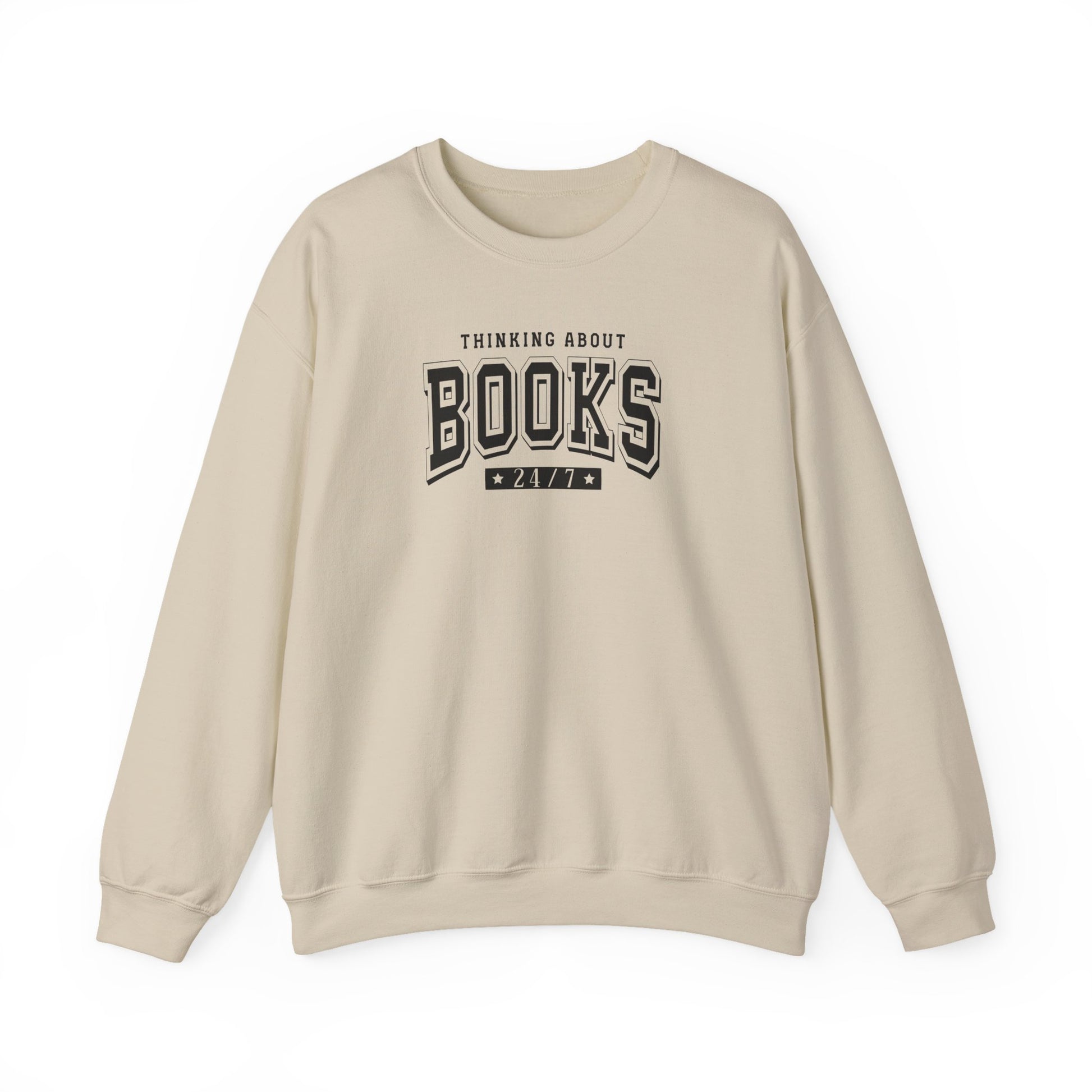 Thinking About Books 24/7 Books Sweatshirt - Thespicyromancebookclub LLC