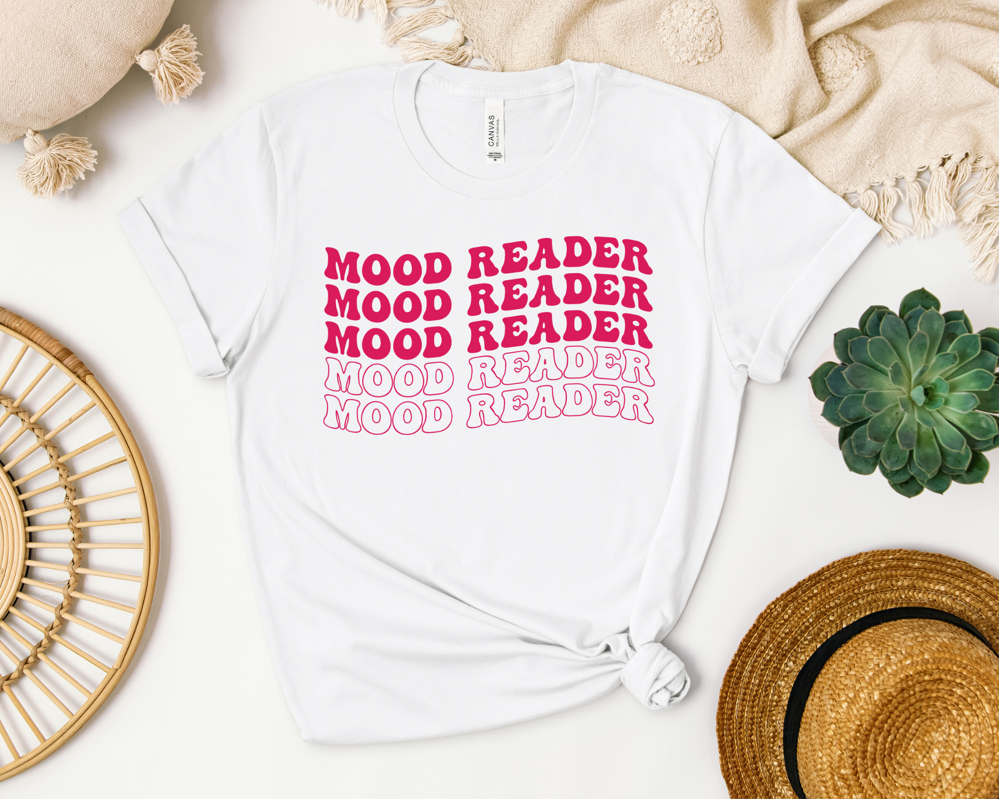 Mood Reader Pink T-shirt - Thespicyromancebookclub LLC