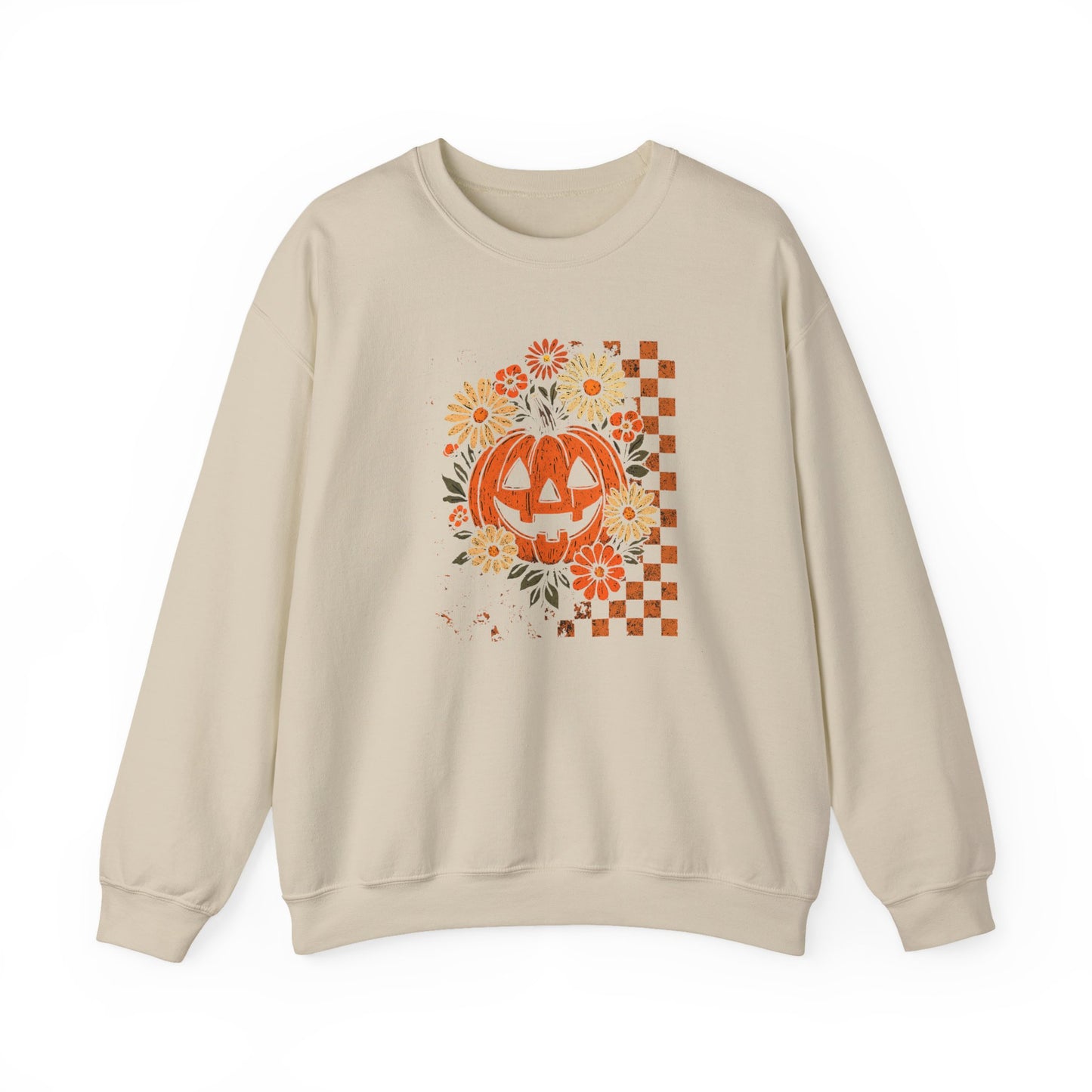 Pumpkin Floral Crewneck Sweatshirt - Thespicyromancebookclub LLC