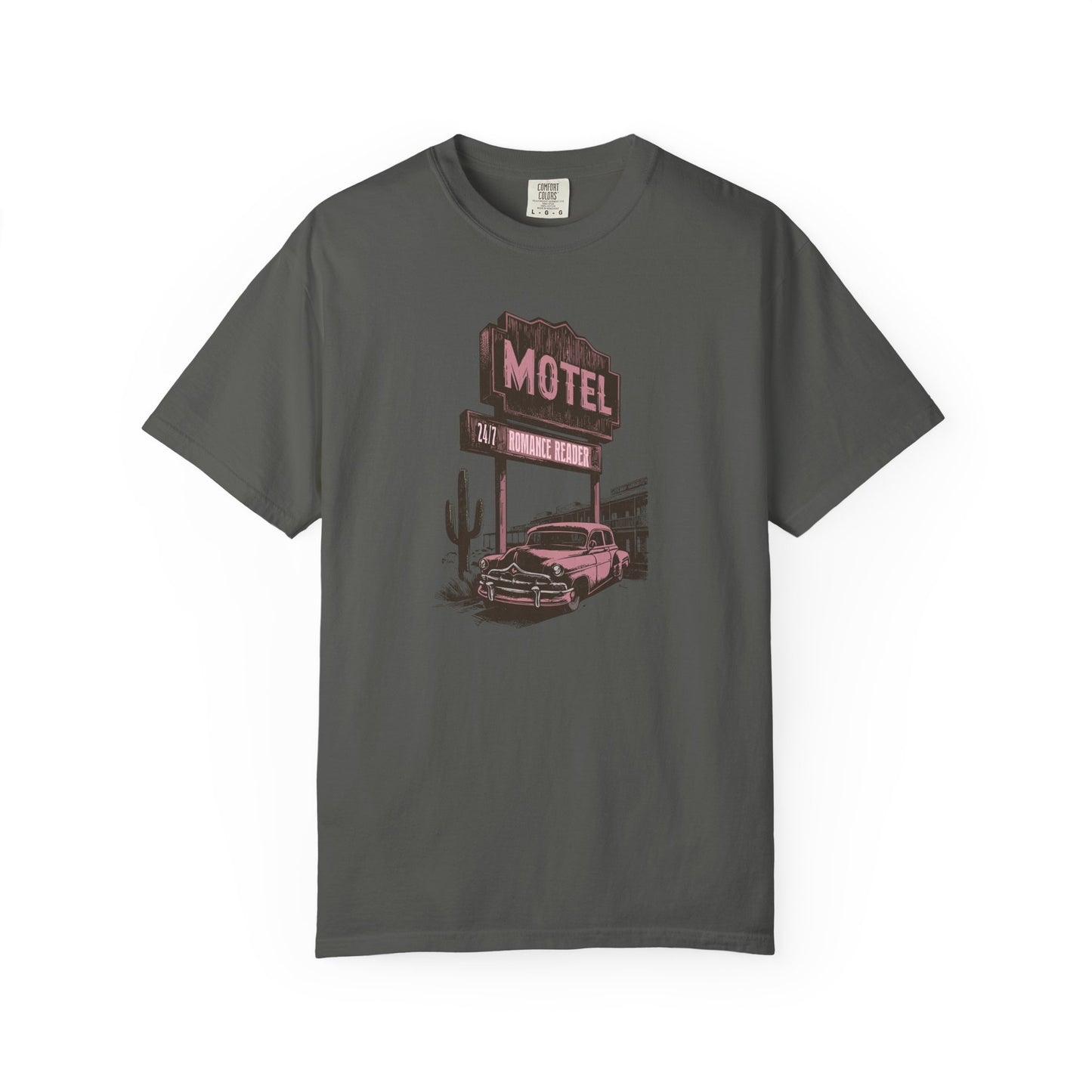 Romance Reader Motel Comfort Colors T-shirt - Thespicyromancebookclub LLC