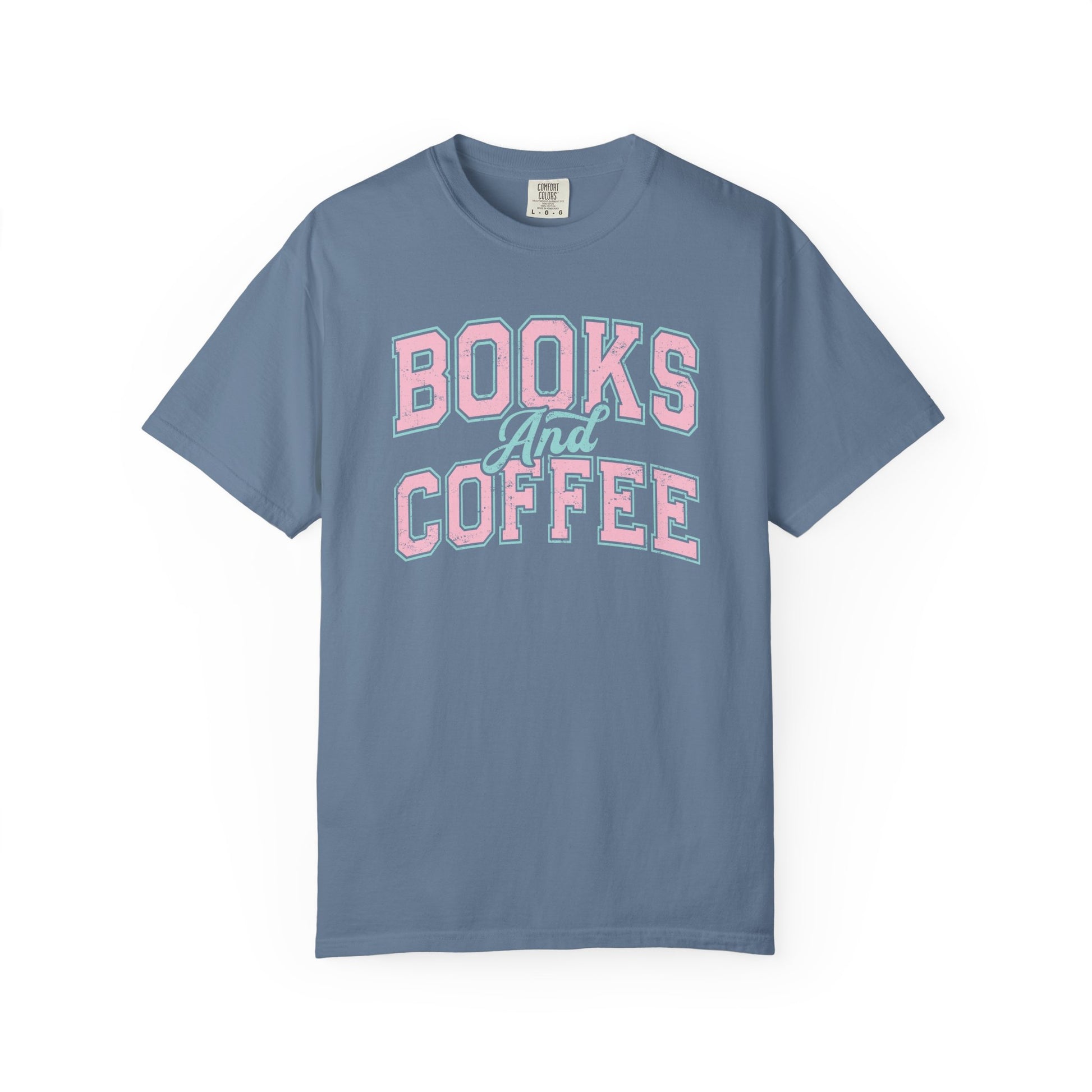 Books and Coffee Comfort Colors T-Shirt - Thespicyromancebookclub LLC
