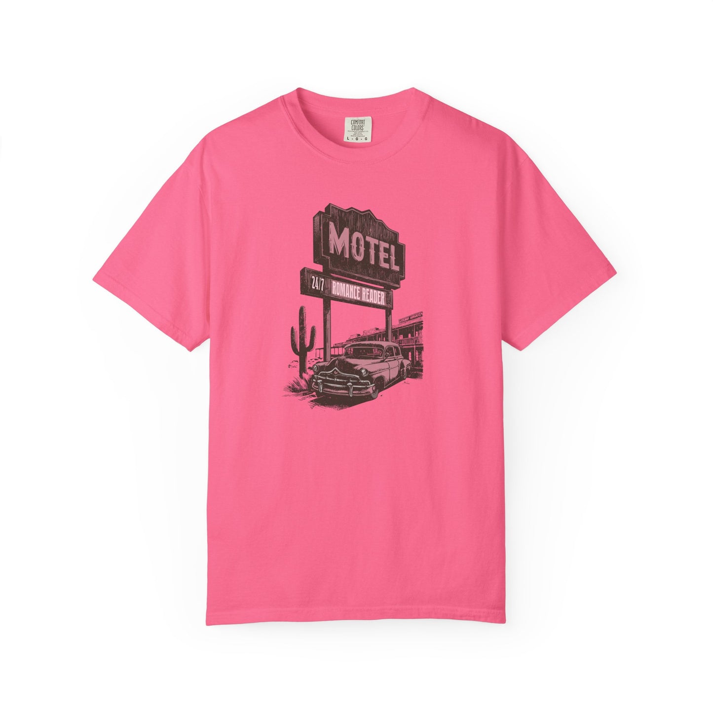 Romance Reader Motel Comfort Colors T-shirt - Thespicyromancebookclub LLC