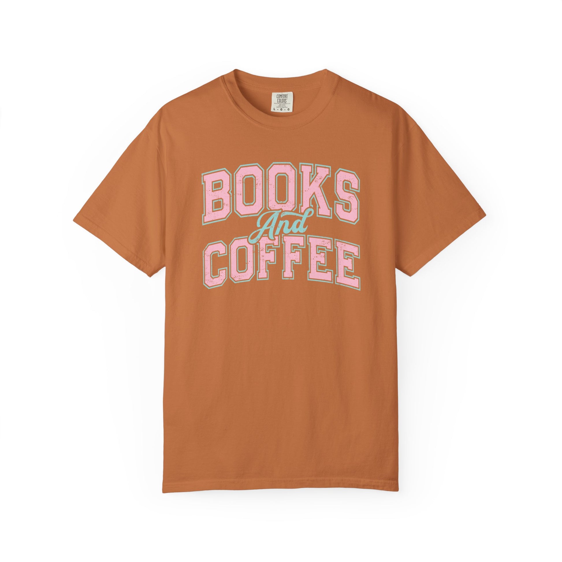 Books and Coffee Comfort Colors T-Shirt - Thespicyromancebookclub LLC