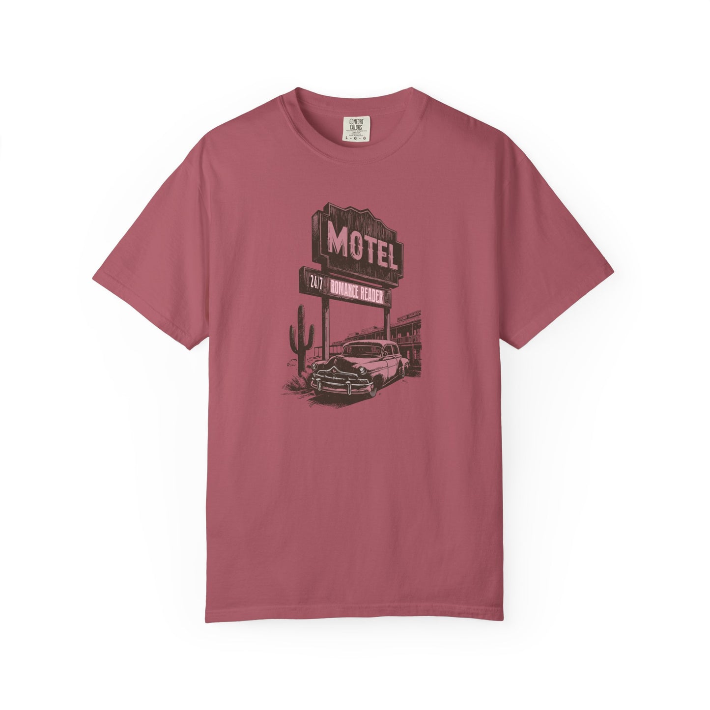 Romance Reader Motel Comfort Colors T-shirt - Thespicyromancebookclub LLC