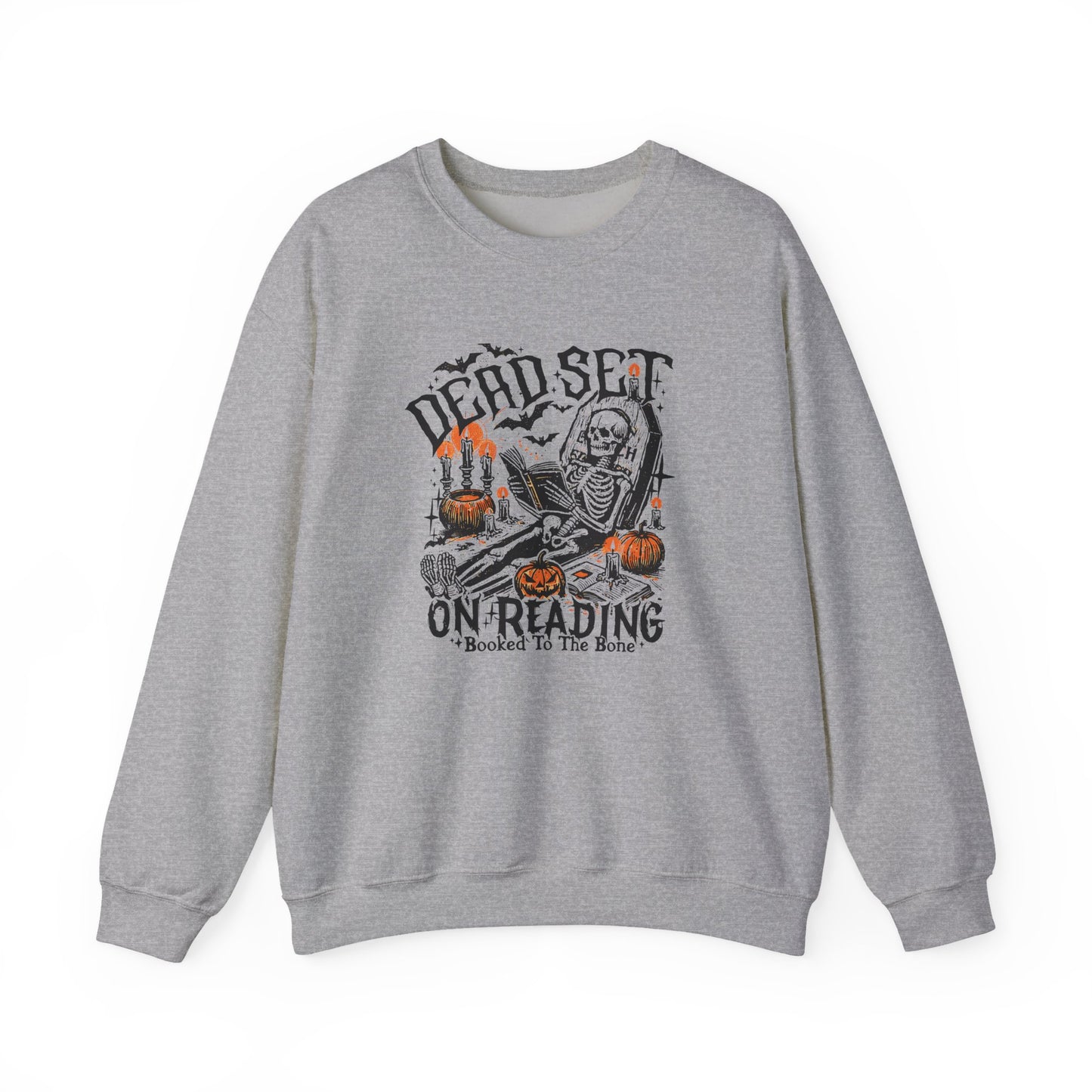 Dead Set On Reading Crewneck Sweatshirt - Thespicyromancebookclub LLC