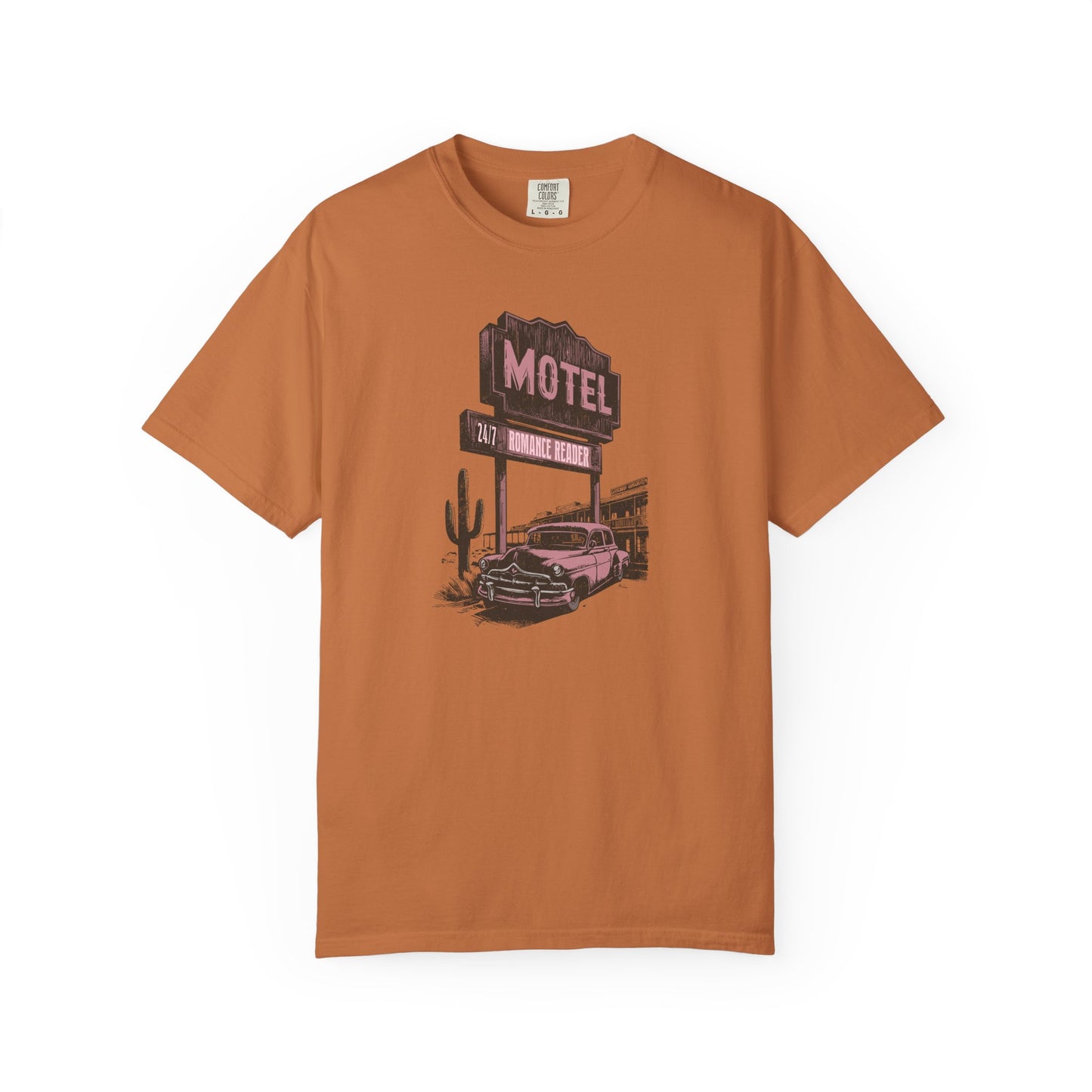 Romance Reader Motel Comfort Colors T-shirt - Thespicyromancebookclub LLC