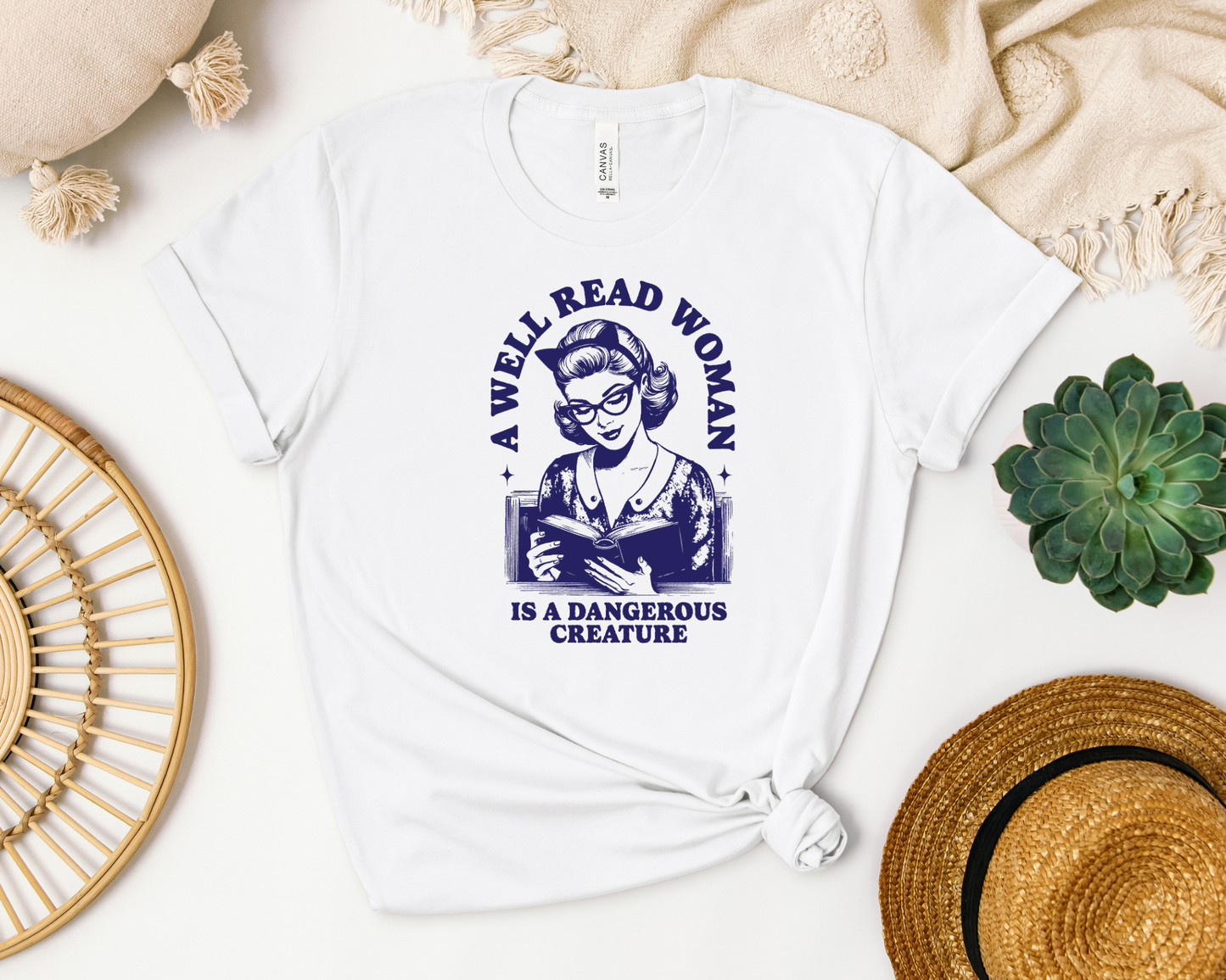 A Well Read Woman Is A Dangerous Creature T-shirt - Thespicyromancebookclub LLC