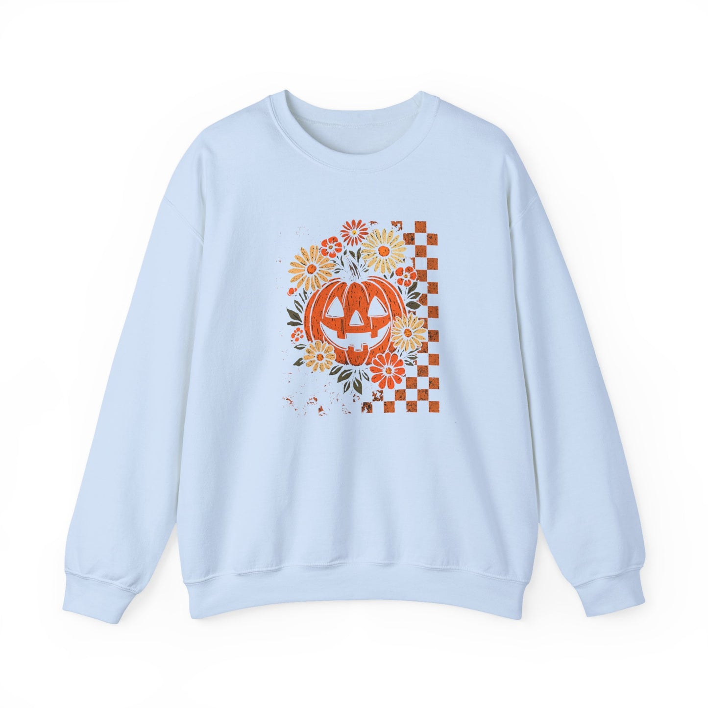 Pumpkin Floral Crewneck Sweatshirt - Thespicyromancebookclub LLC