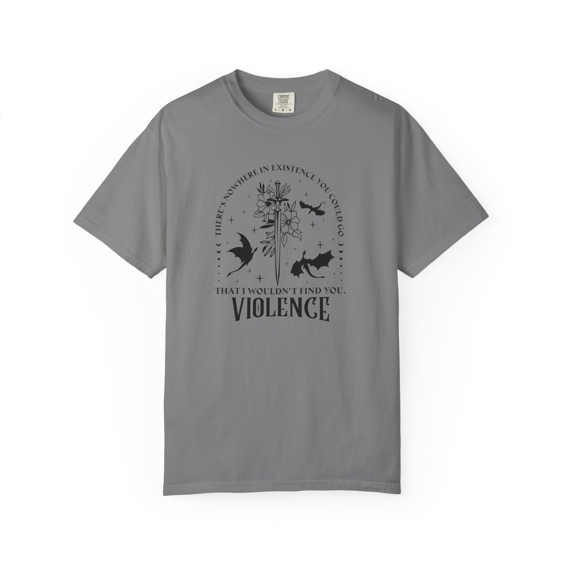 Violence Fantasy Comfort Colors T-shirt - Thespicyromancebookclub LLC