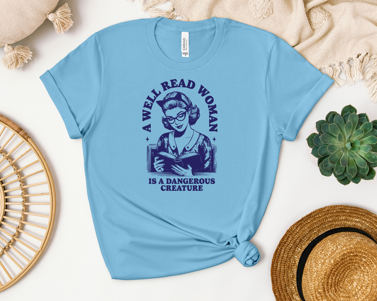 A Well Read Woman Is A Dangerous Creature T-shirt - Thespicyromancebookclub LLC