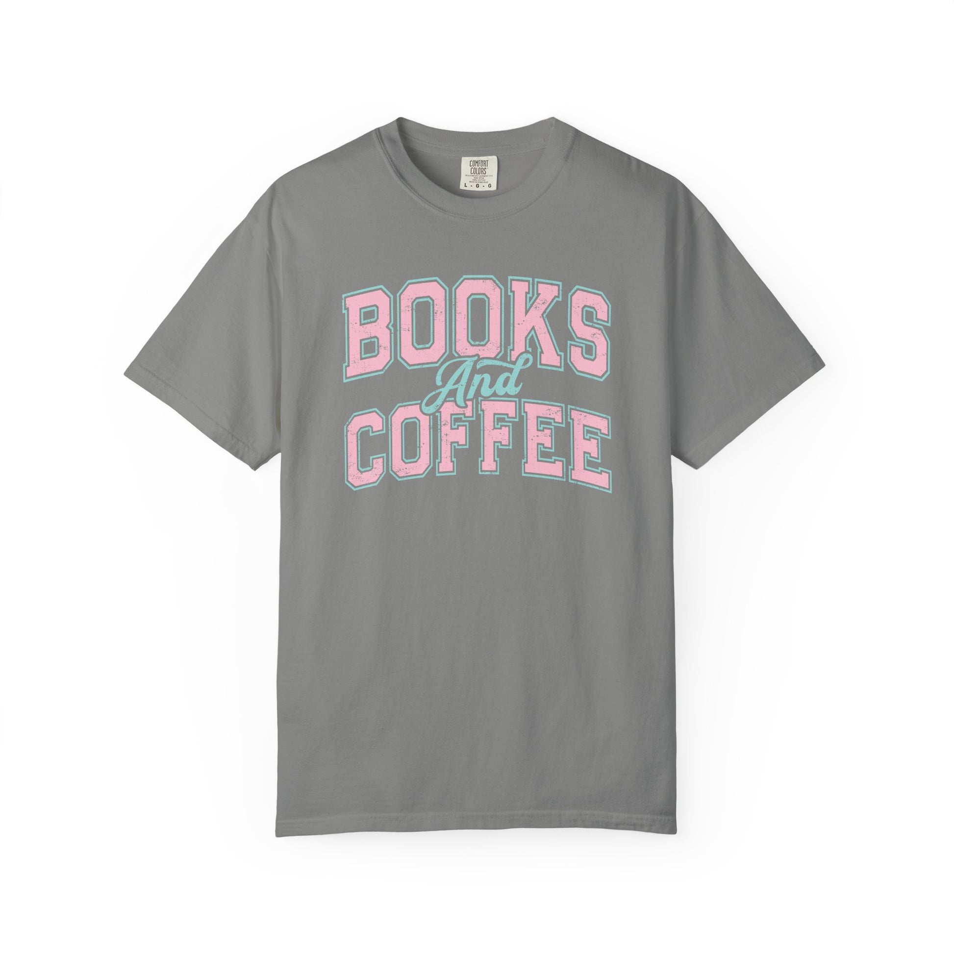 Books and Coffee Comfort Colors T-Shirt - Thespicyromancebookclub LLC