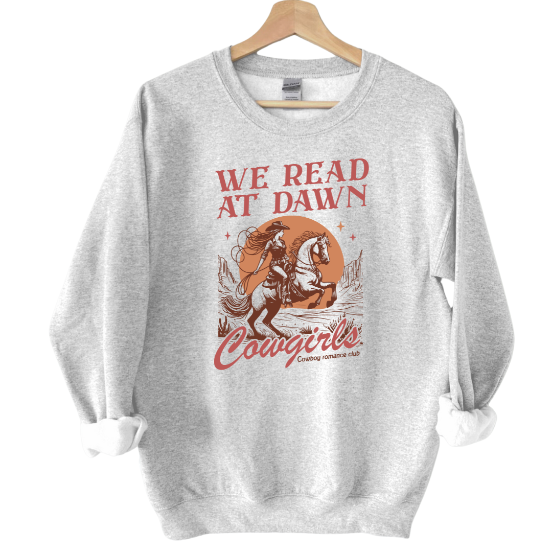 We Read At Dawn Crewneck Sweatshirt - Thespicyromancebookclub LLC