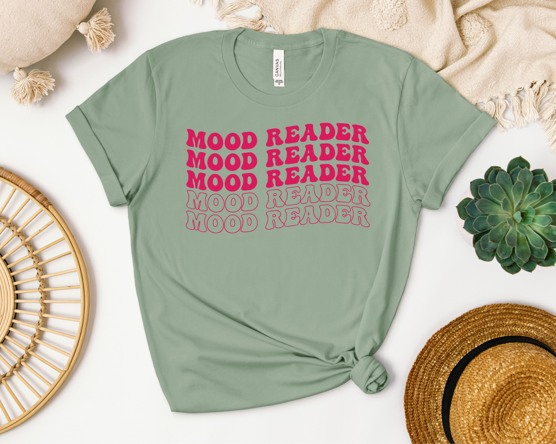 Mood Reader Pink T-shirt - Thespicyromancebookclub LLC