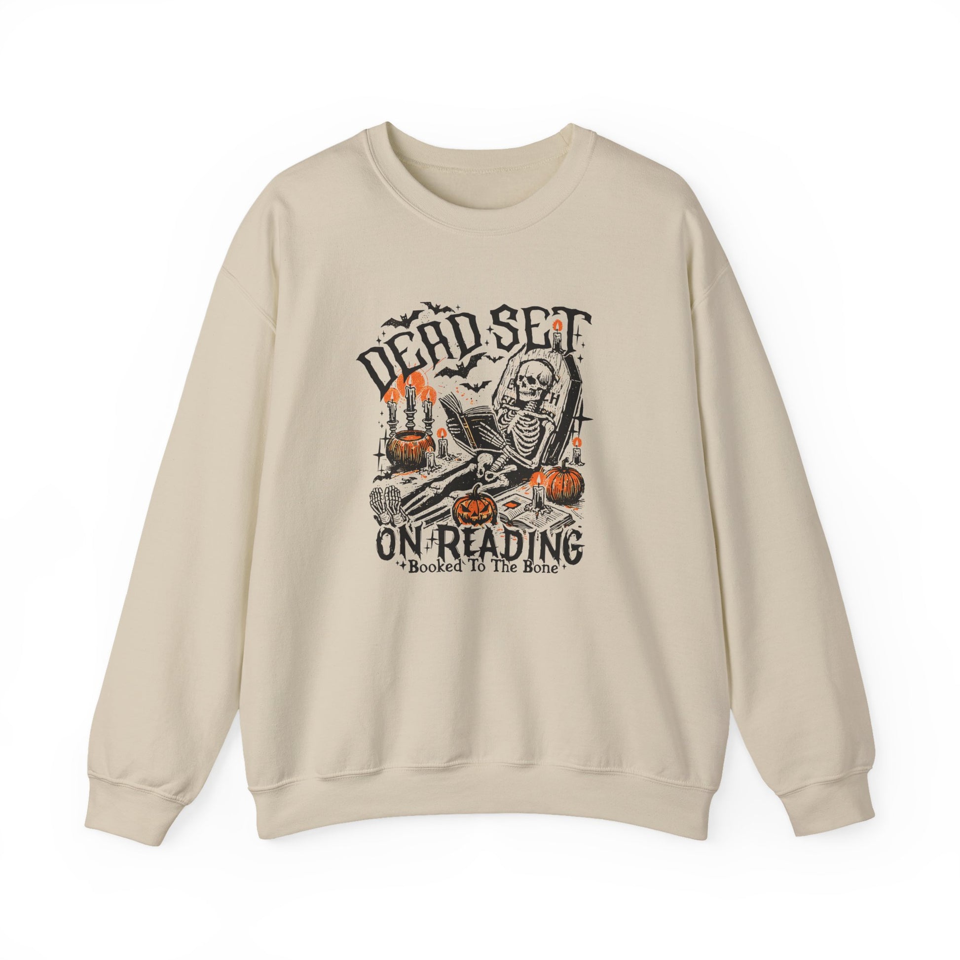 Dead Set On Reading Crewneck Sweatshirt - Thespicyromancebookclub LLC