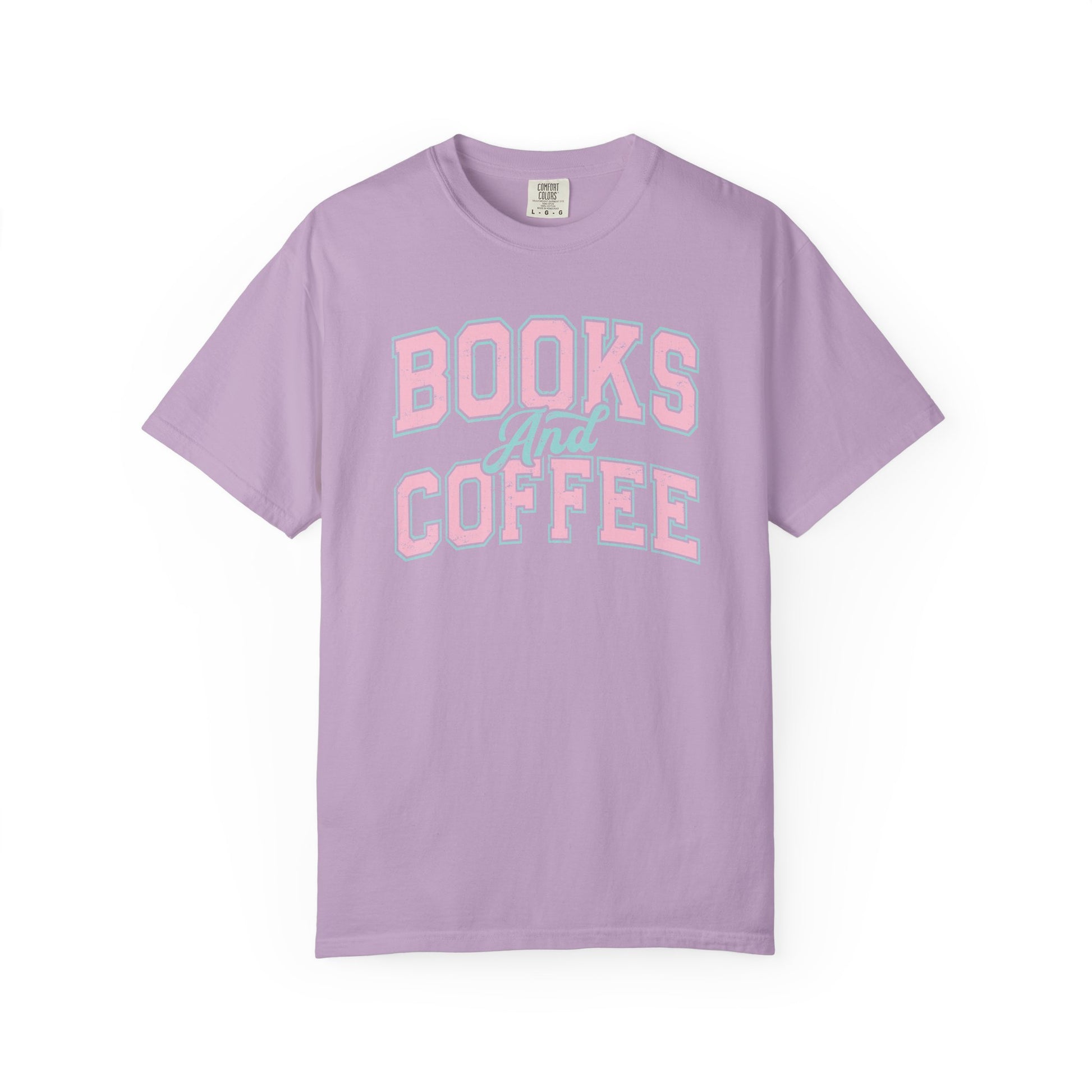 Books and Coffee Comfort Colors T-Shirt - Thespicyromancebookclub LLC