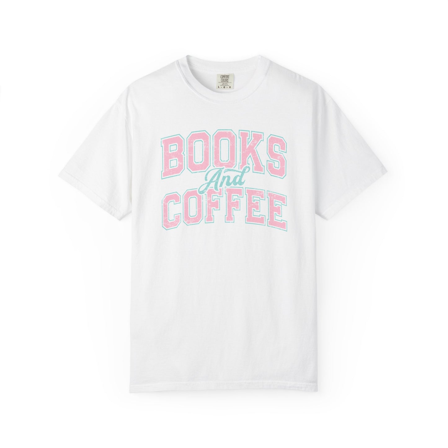 Books and Coffee Comfort Colors T-Shirt - Thespicyromancebookclub LLC