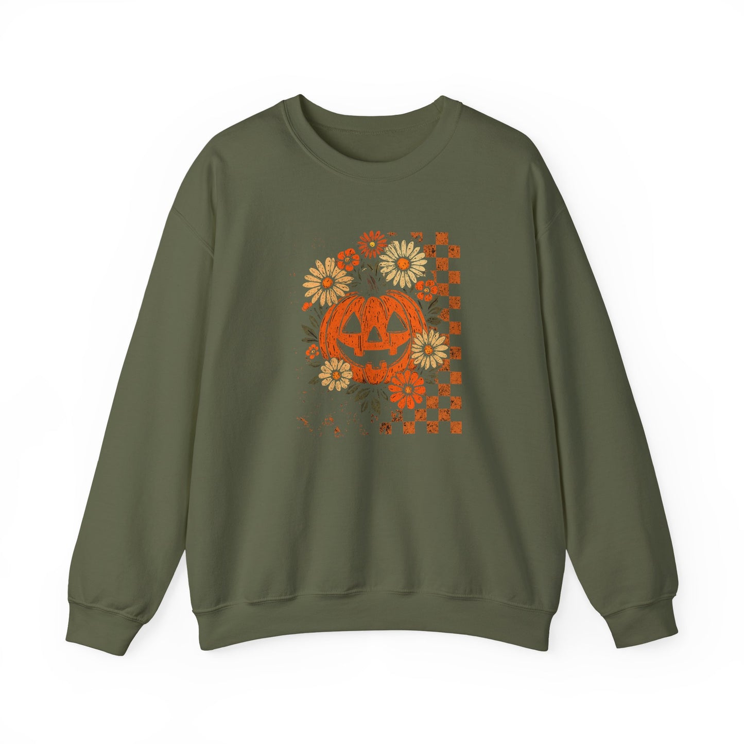 Pumpkin Floral Crewneck Sweatshirt - Thespicyromancebookclub LLC