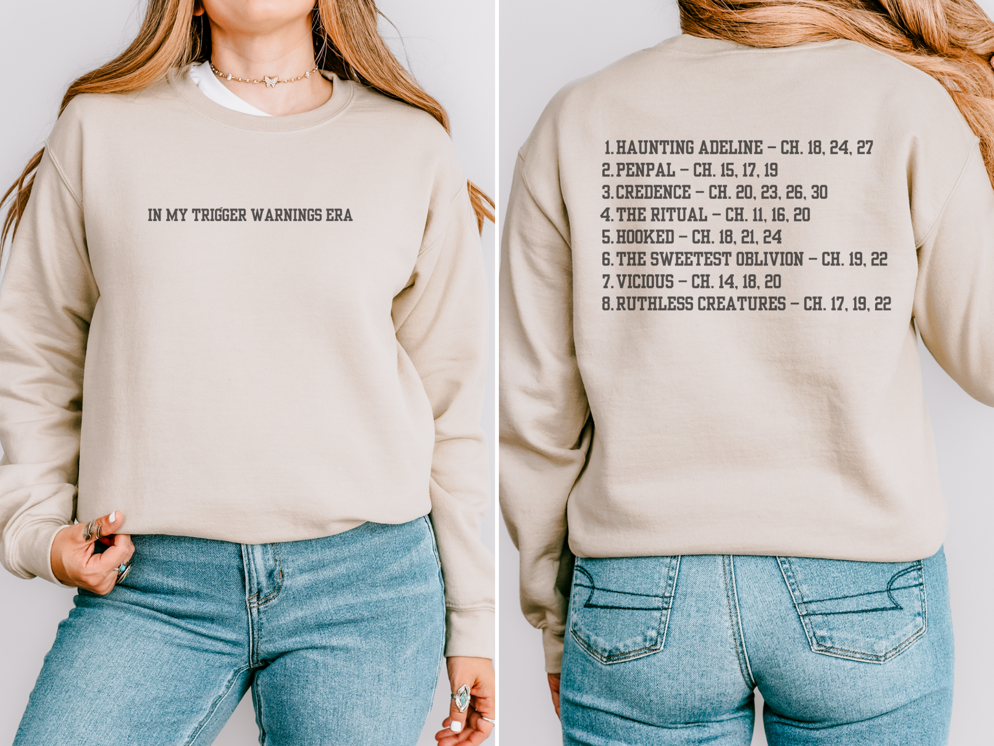In My Trigger Warnings Era – Dark Romance Spicy Chapters Sweatshirt - Thespicyromancebookclub LLC