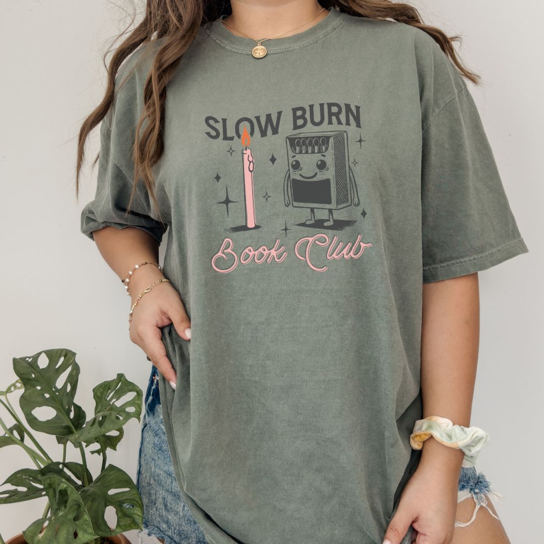Slow Burn Book Club Comfort Colors T-Shirt - Thespicyromancebookclub LLC