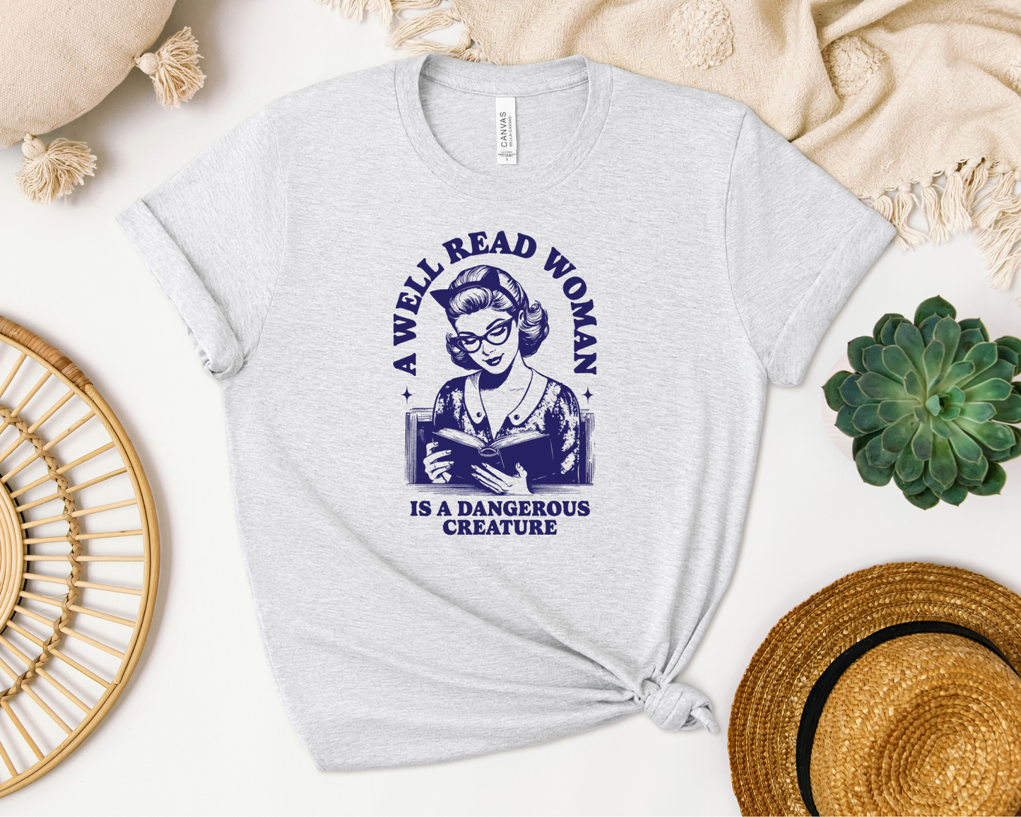 A Well Read Woman Is A Dangerous Creature T-shirt - Thespicyromancebookclub LLC