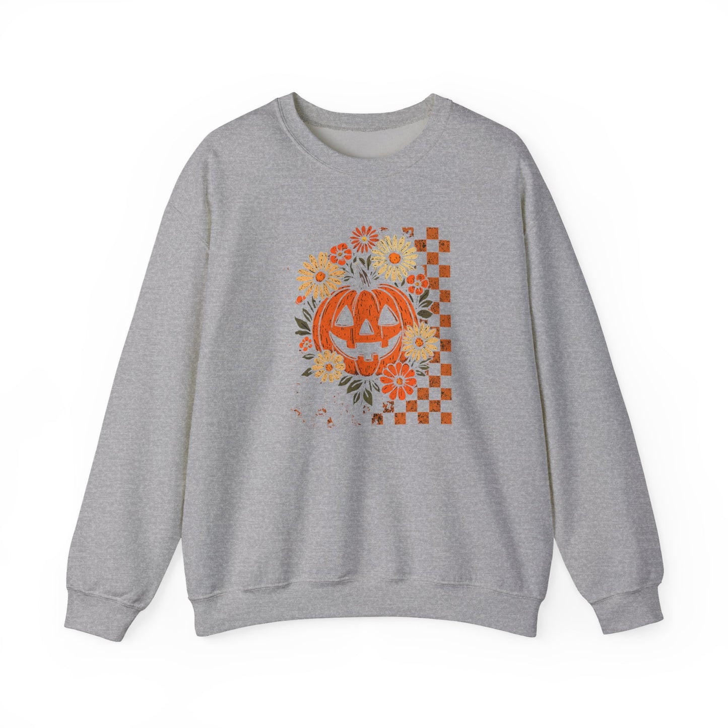 Pumpkin Floral Crewneck Sweatshirt - Thespicyromancebookclub LLC