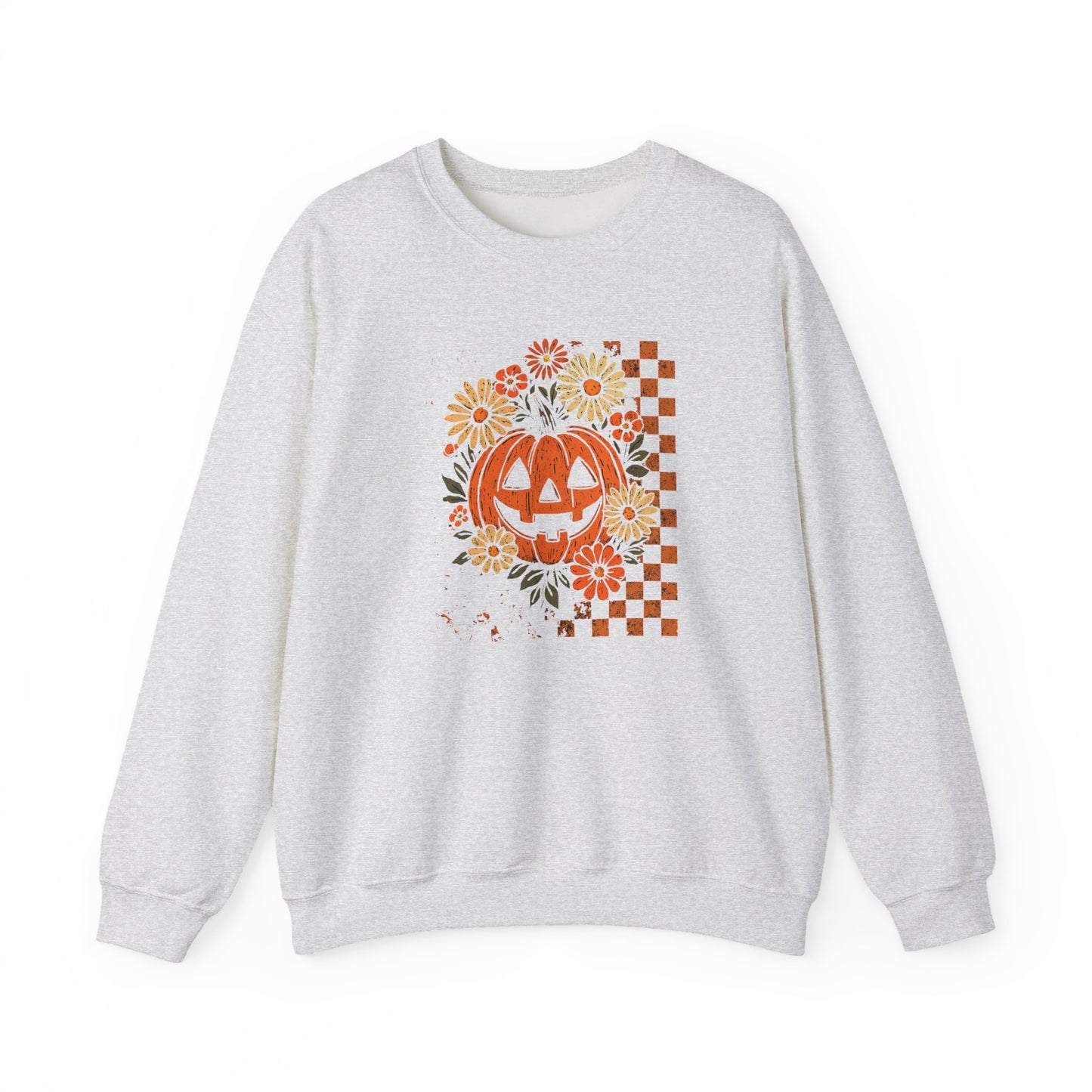 Pumpkin Floral Crewneck Sweatshirt - Thespicyromancebookclub LLC