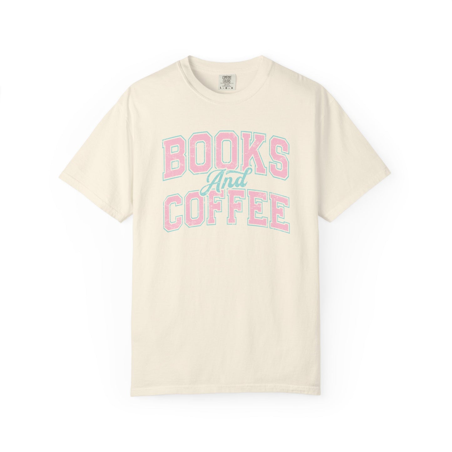 Books and Coffee Comfort Colors T-Shirt - Thespicyromancebookclub LLC