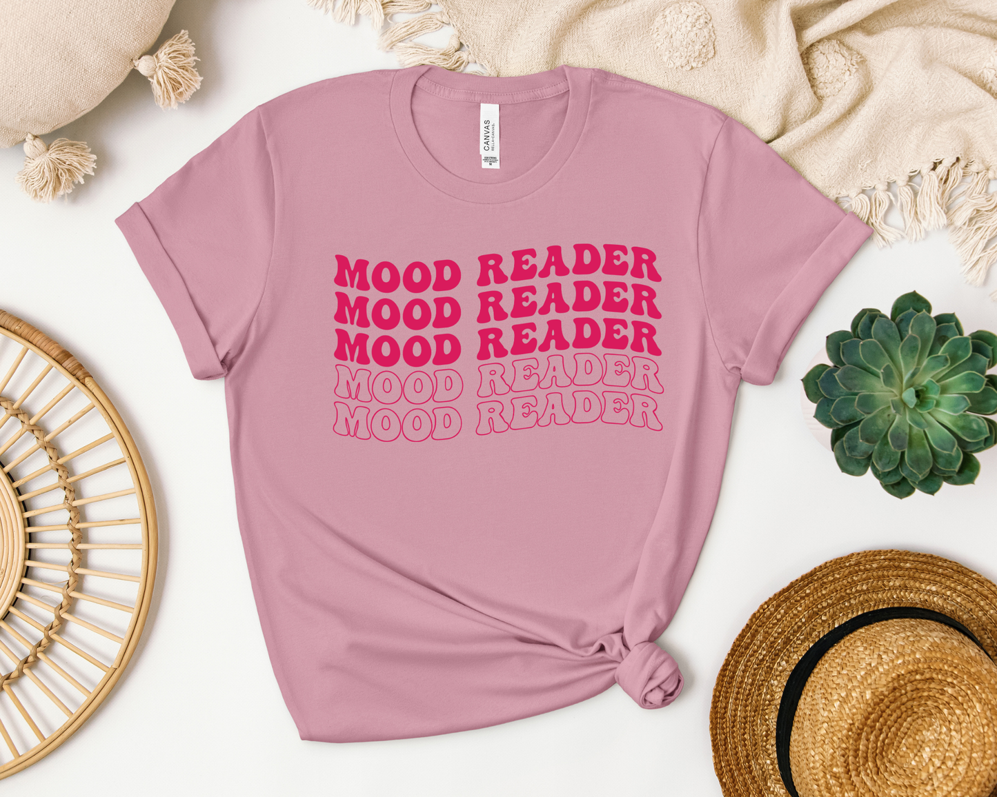 Mood Reader Pink T-shirt - Thespicyromancebookclub LLC