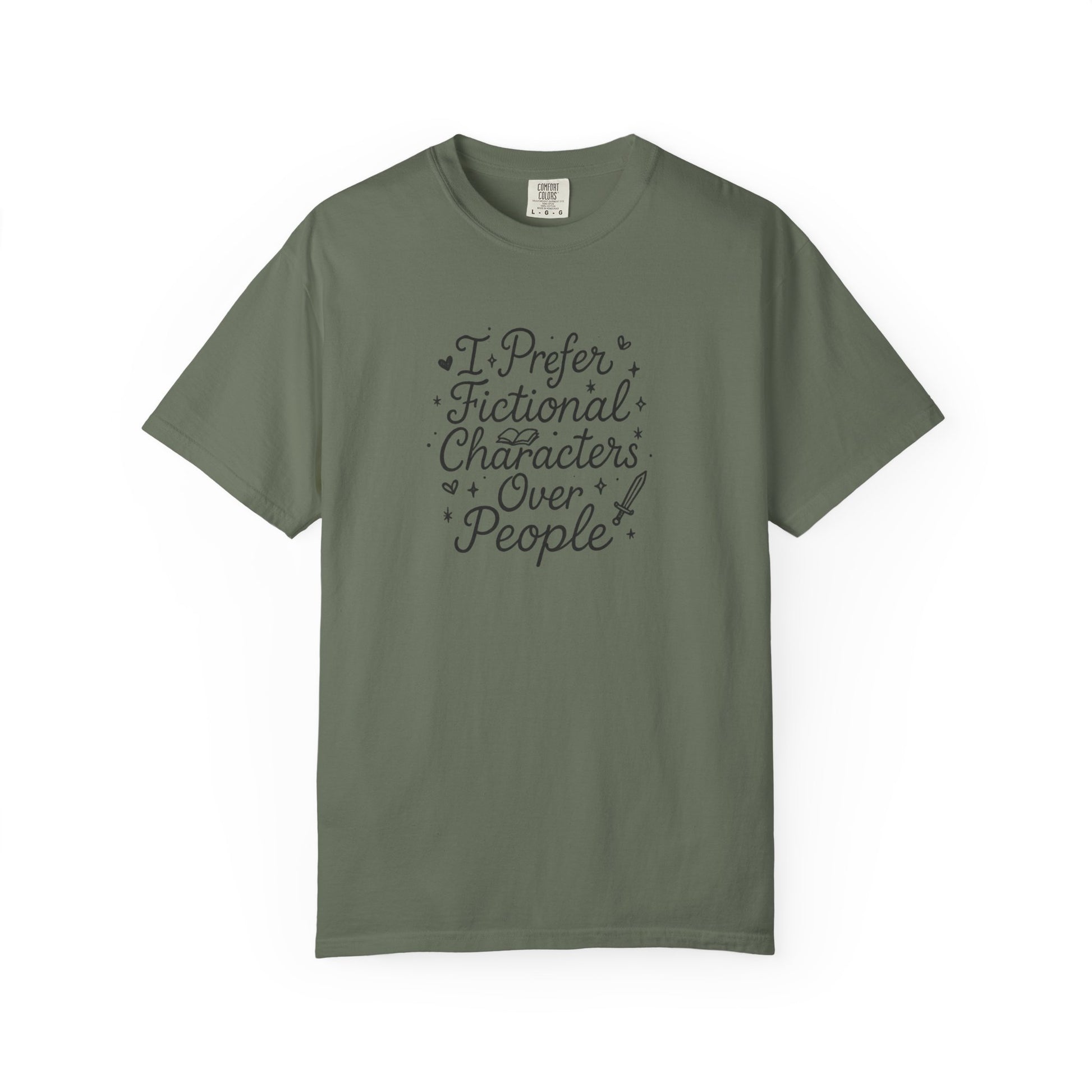 I Prefer Fictional Characters Over People Comfort Colors T-Shirt - Thespicyromancebookclub LLC