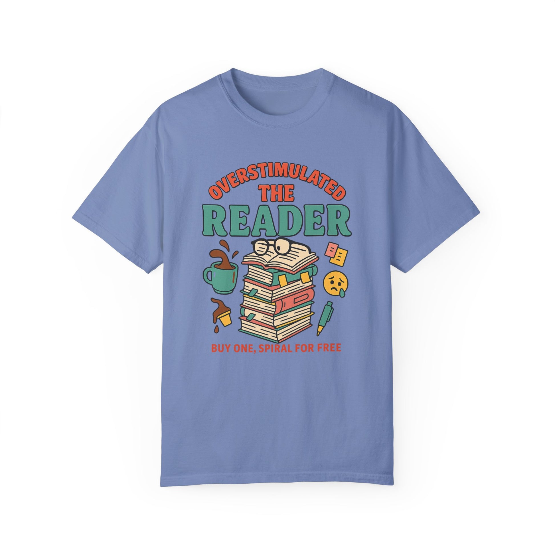 The Overwhelmed Reader T-shirt - Thespicyromancebookclub LLC