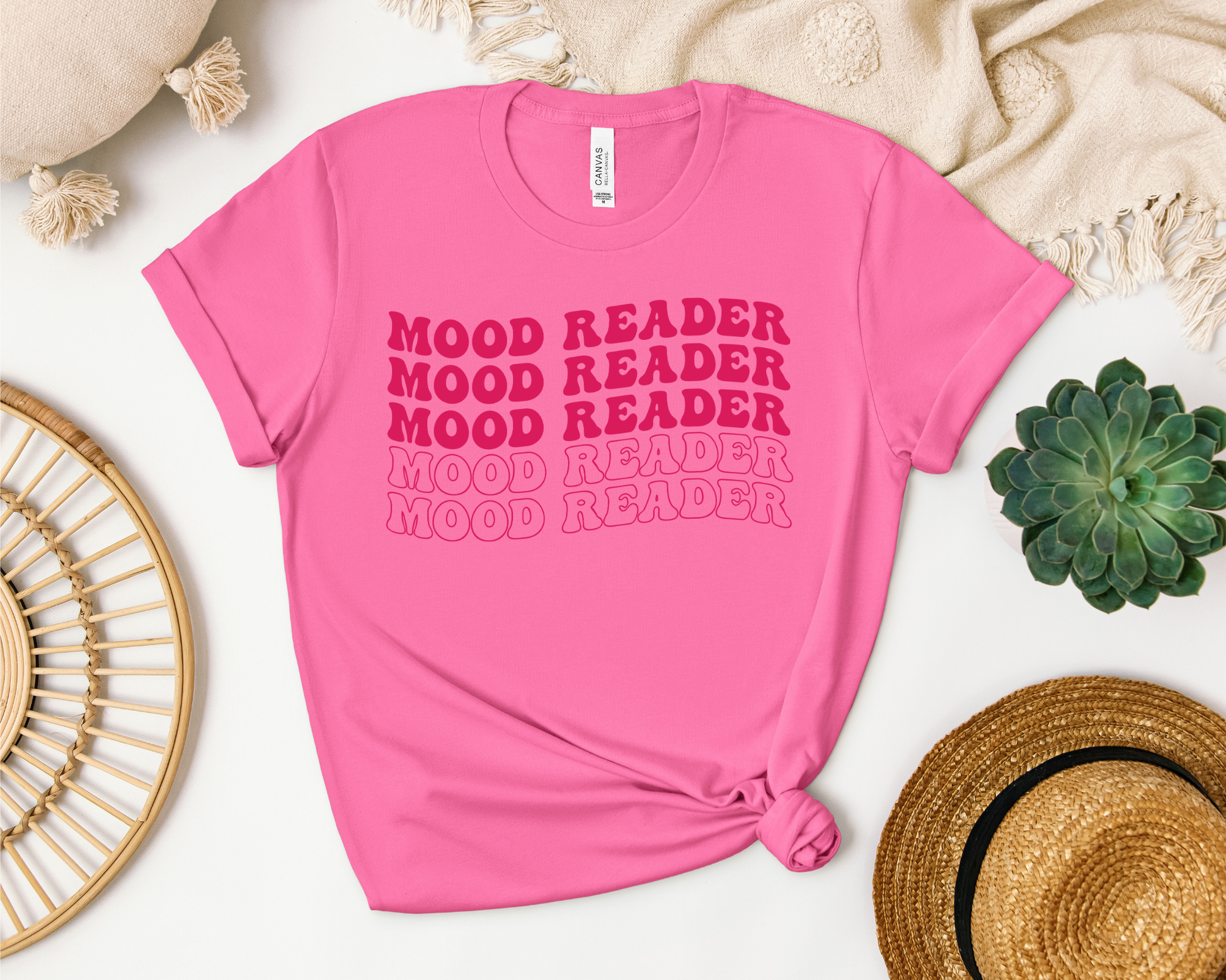 Mood Reader Pink T-shirt - Thespicyromancebookclub LLC