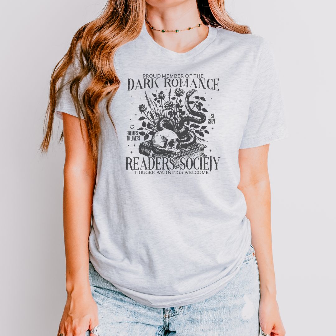 The Dark Romance Readers Society” Bella + Canvas T-shirt - Thespicyromancebookclub LLC