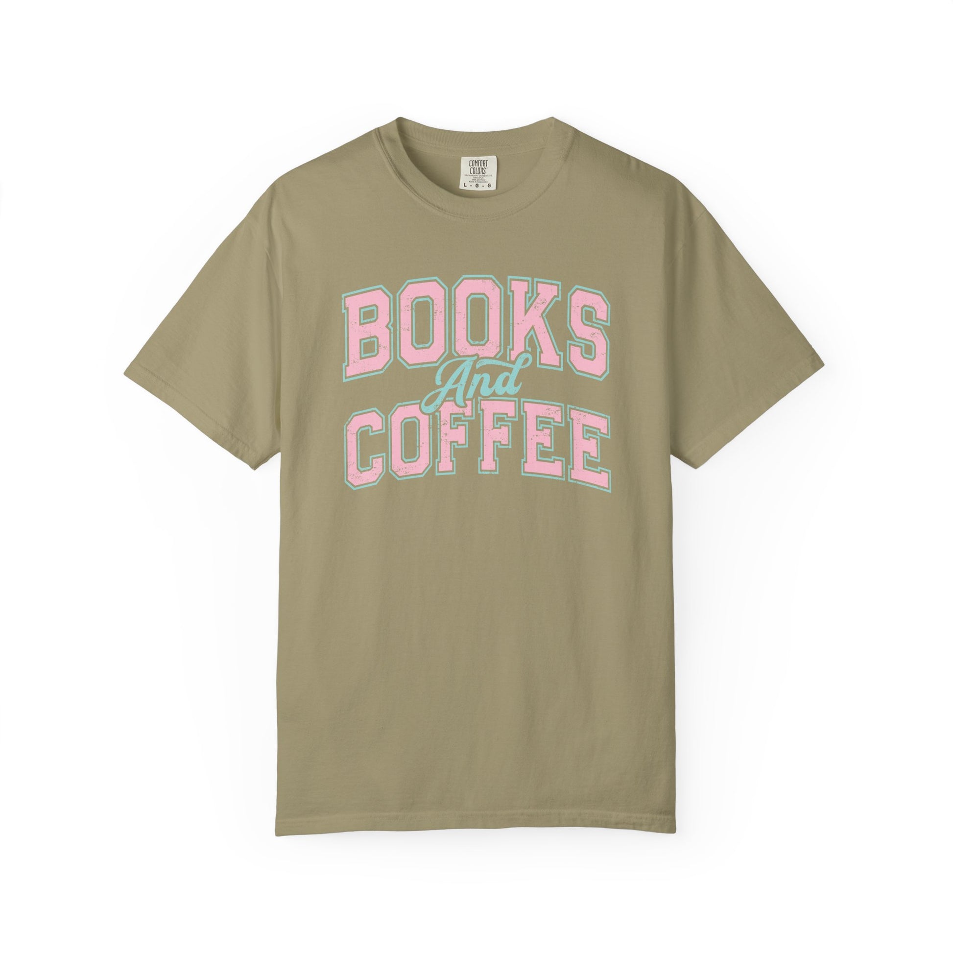 Books and Coffee Comfort Colors T-Shirt - Thespicyromancebookclub LLC