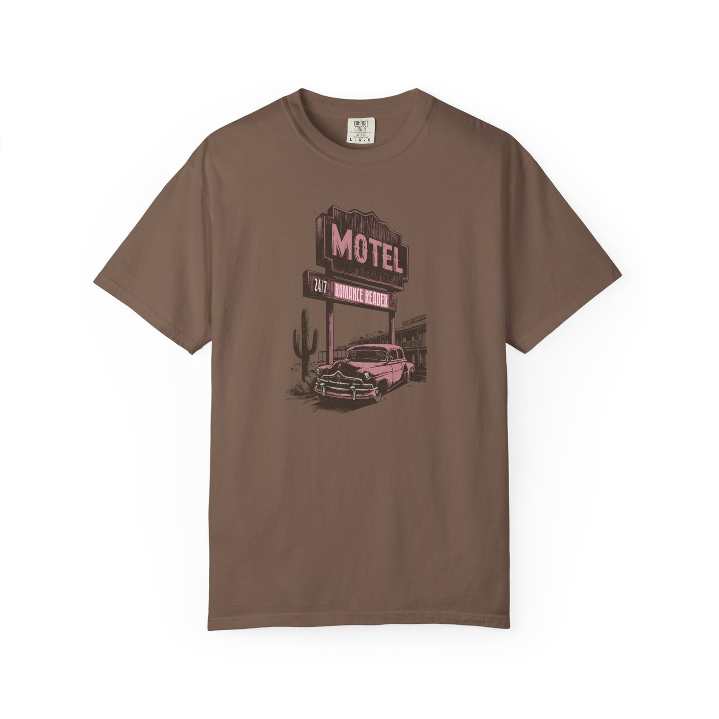 Romance Reader Motel Comfort Colors T-shirt - Thespicyromancebookclub LLC