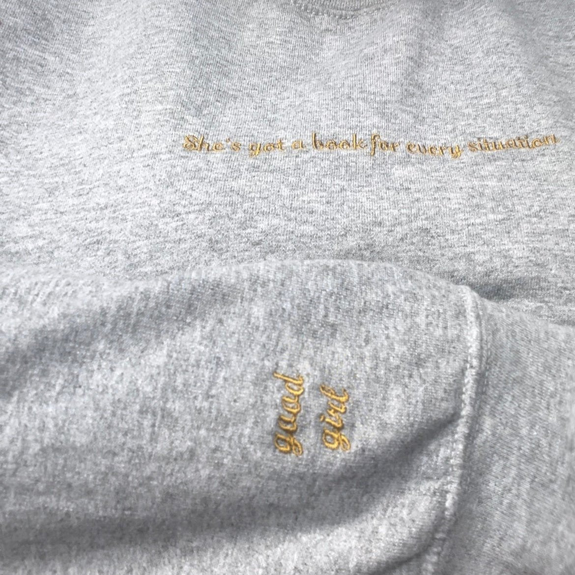 She's Got a book For every Situation Embroidered Sweatshirt - Thespicyromancebookclub LLC