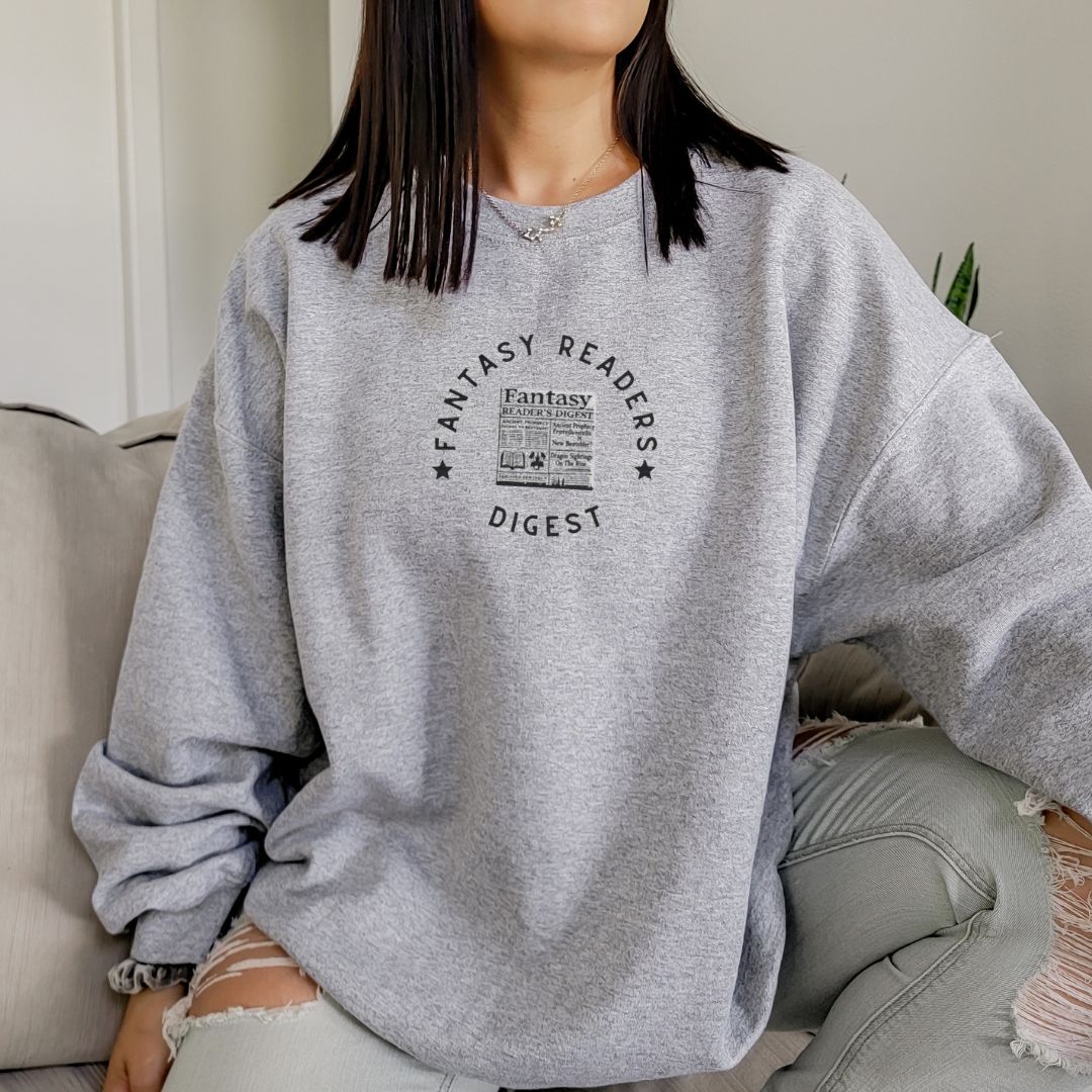 Fantasy Reader’s Digest – Embroidered Crewneck Sweatshirt