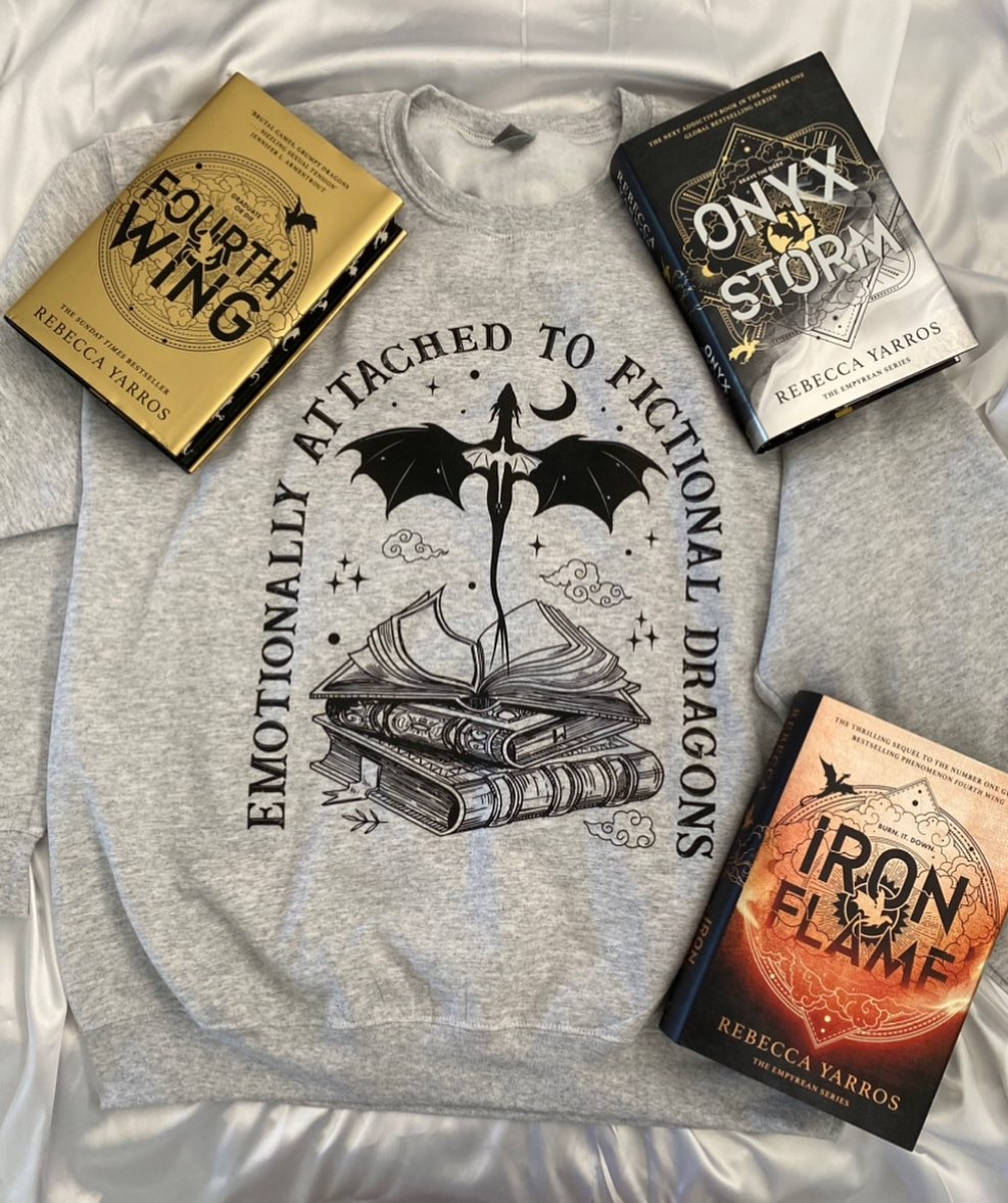 Emotionally Attachted To Fictional Dragons Sweatshirt - Thespicyromancebookclub LLC