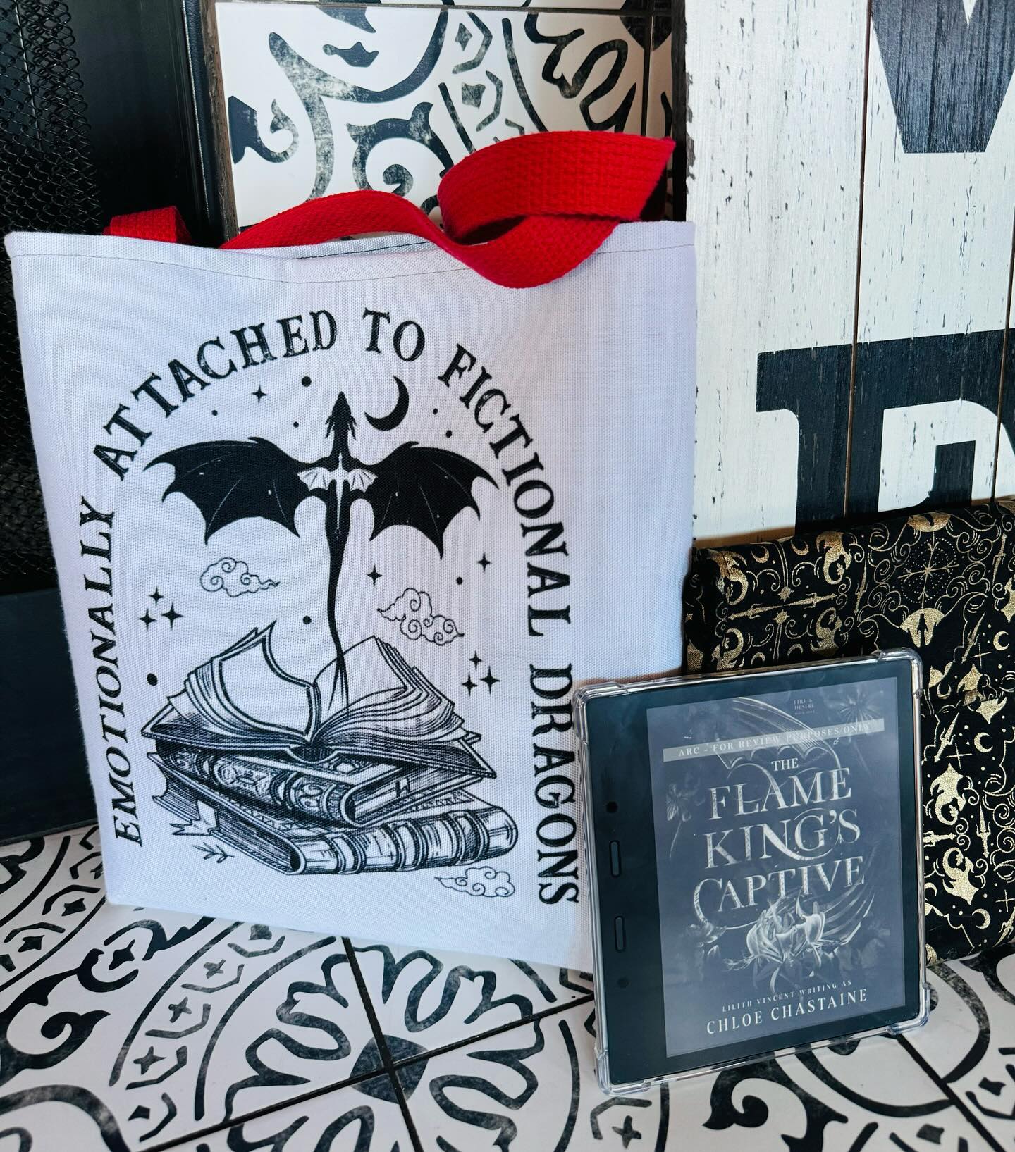 Emotionally Attached to Fictional Dragons Tote Bag - Thespicyromancebookclub LLC