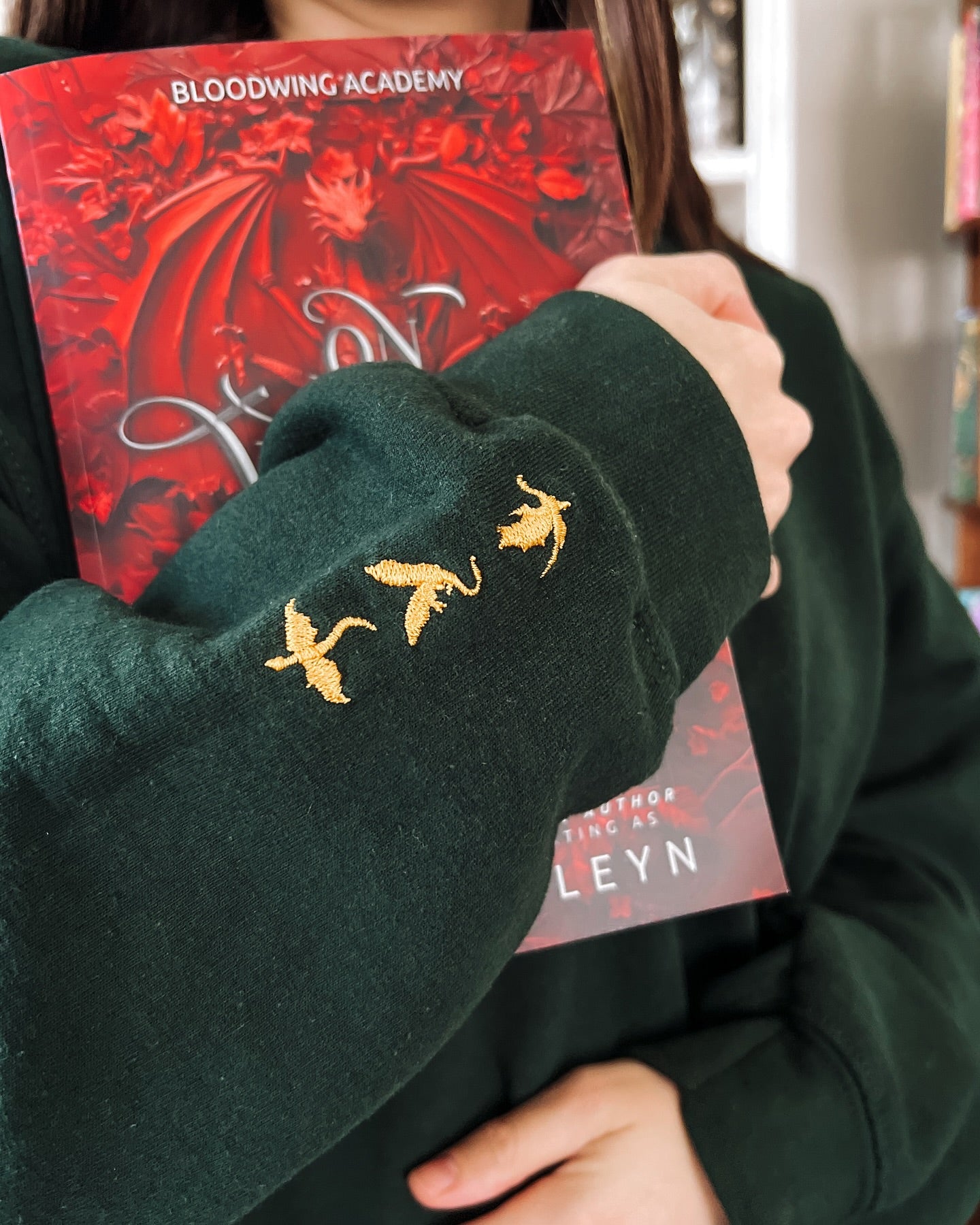 Probably Reading About Dragons Embroidered Sweatshirt