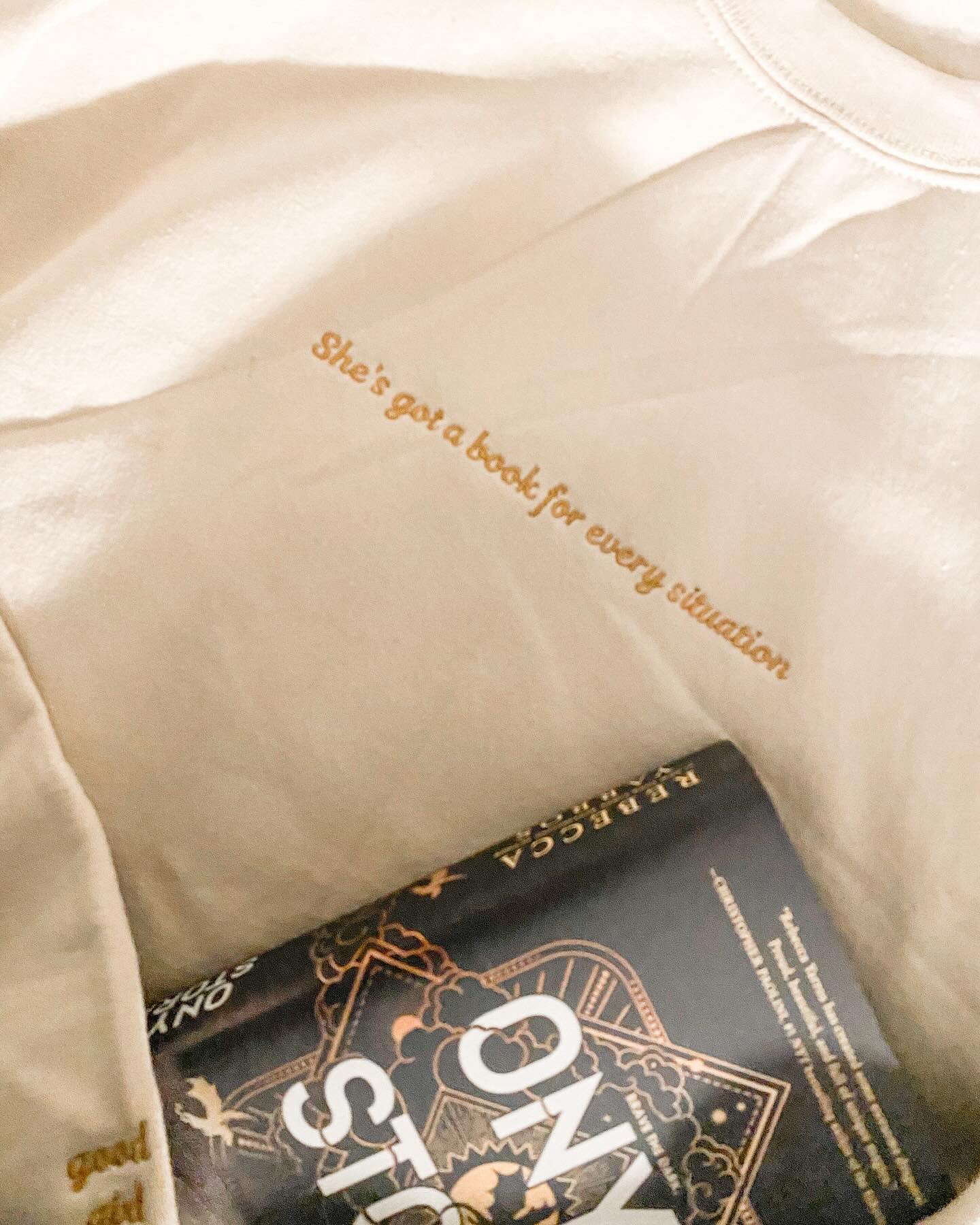 She's Got a book For every Situation Embroidered Sweatshirt - Thespicyromancebookclub LLC